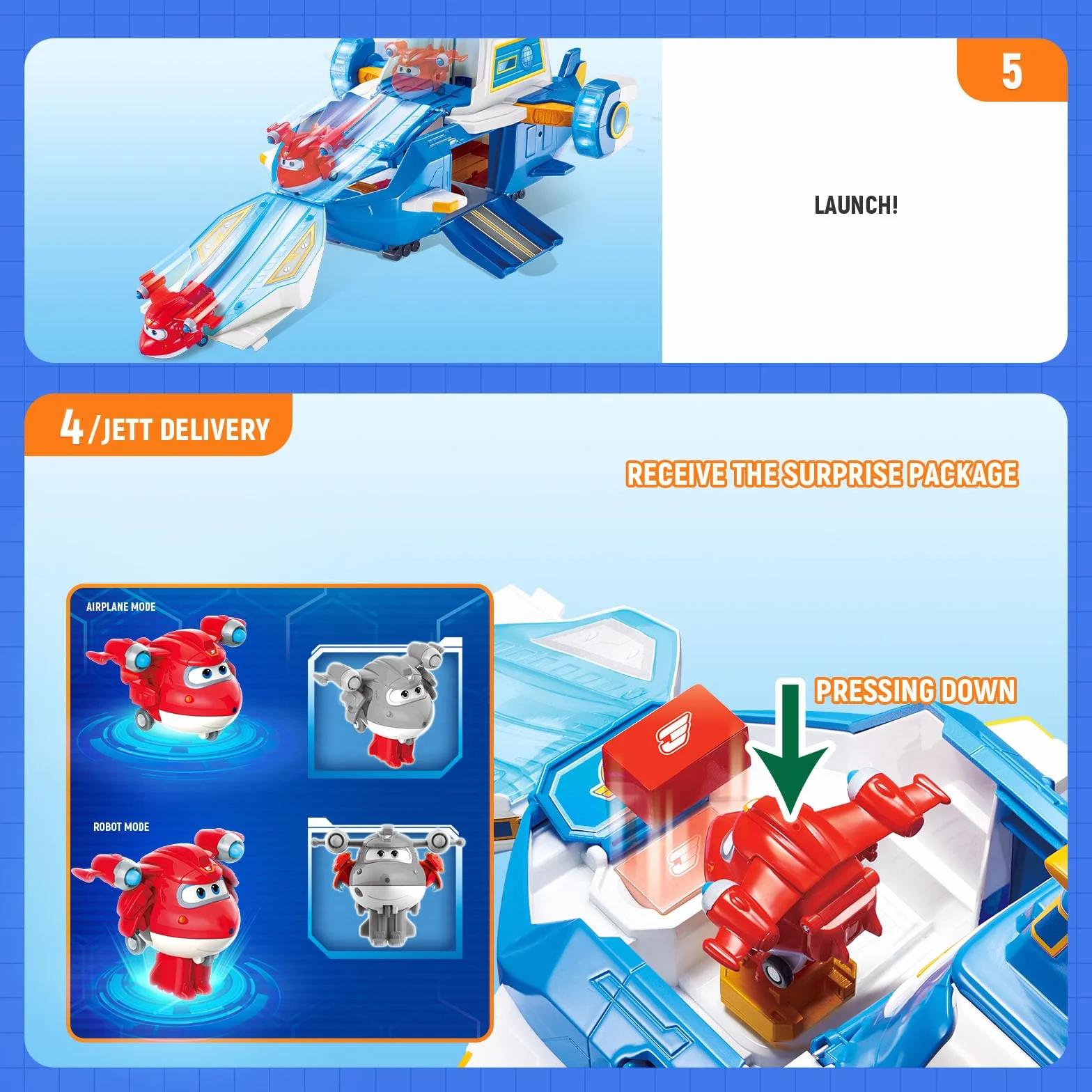 Super Wings Playset SW Aeroport World Aircraft Sezon 5 + 2 figurki TAB, zabawki dla dzieci w wieku 2, 3, 4, 5, 6, 7, 8 lat, chłopiec, dziewczynka