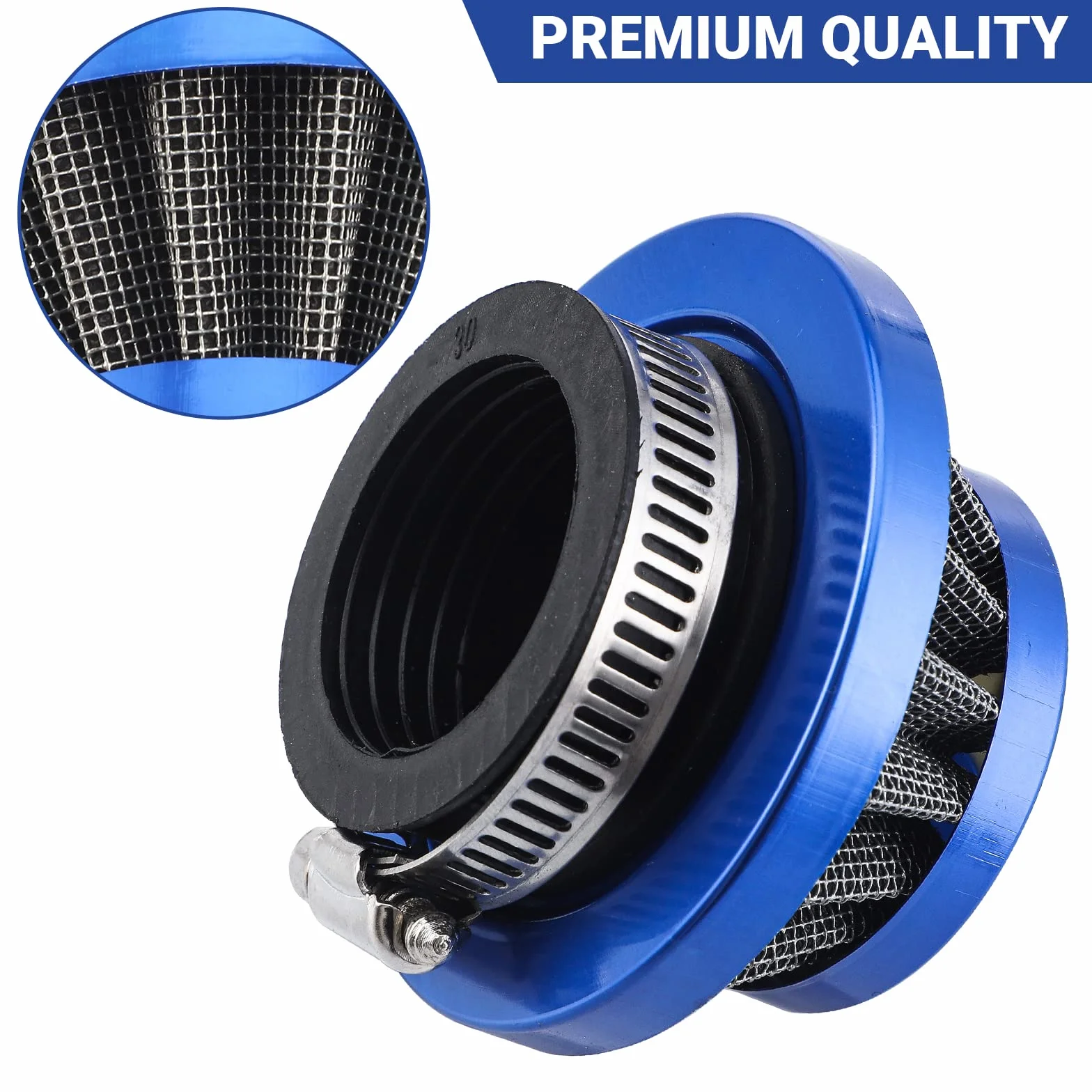 CarBole Filtr powietrza 35 mm wlotowy do 50-125ccm terenowy MTB Quad Pit Bike niebieski