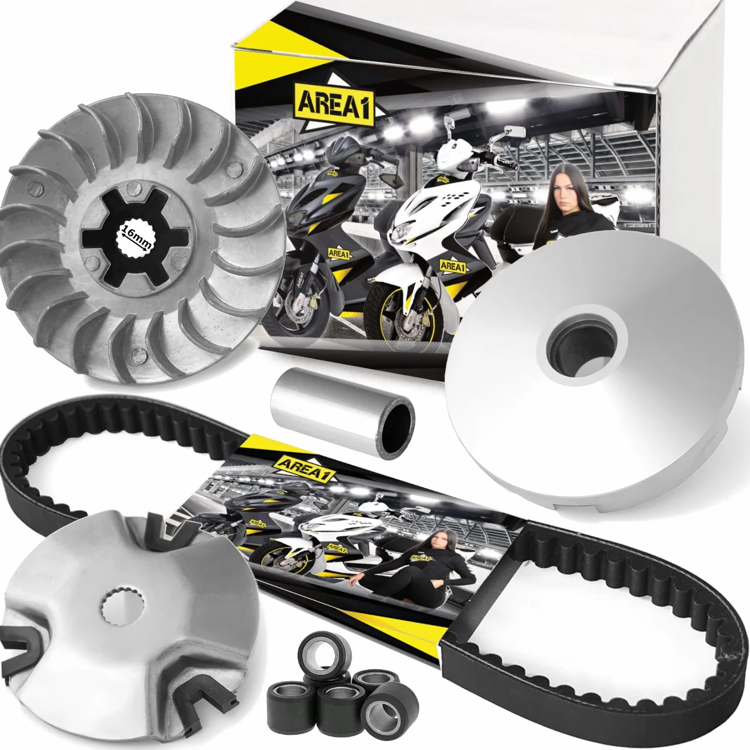 Variomatik z paskiem klinowym 50 cm³ 2-suwowy skuter kompatybilny Benero Forstinger Longija Motobi Motowell TNT Motor