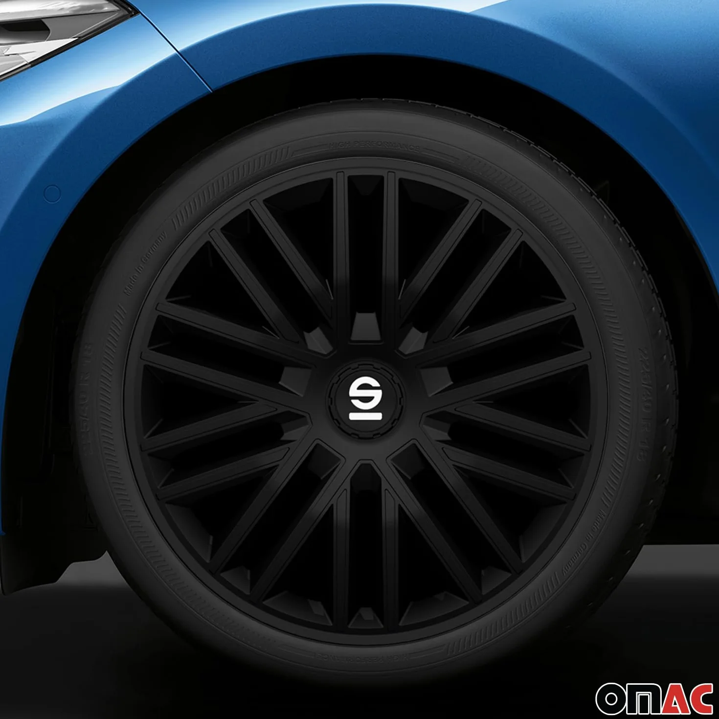 SPARCO SPC1685BK Zestaw Kołpak czarny