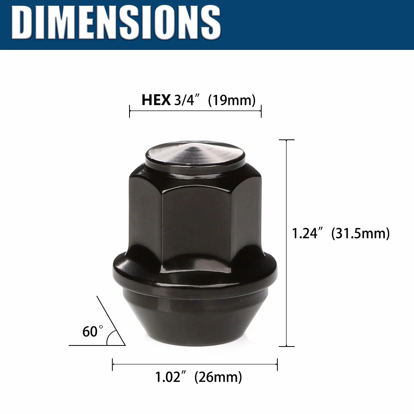 GAsuppply 20 x nakrętek kół, oryginalne OEM, koła I, M12 x 1,5 x 31,5 i stożek D = 26 mm