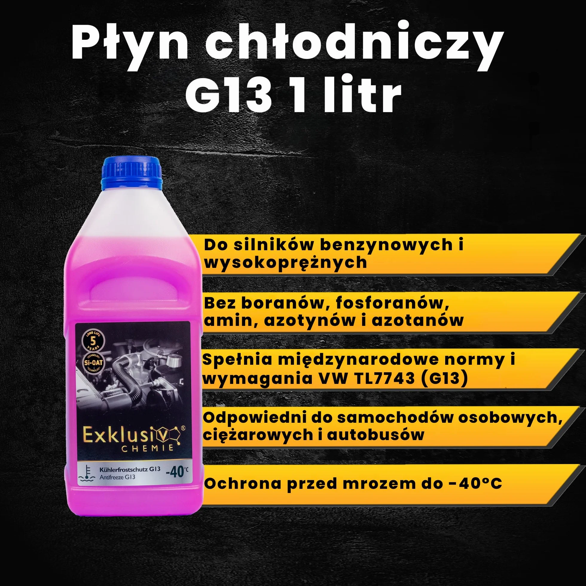Płyn do chłodnic G13 1000ml -40° Gotowy do użycia