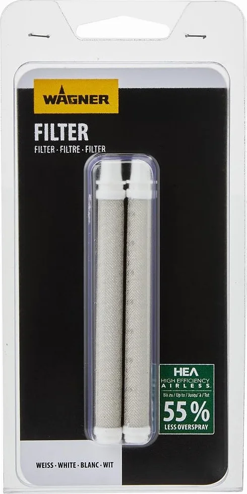 WAGNER Filtra L-XL do systemów natryskowych Airless Control Pro 250 M/250R/350M/350R, 2 sztuki, biały