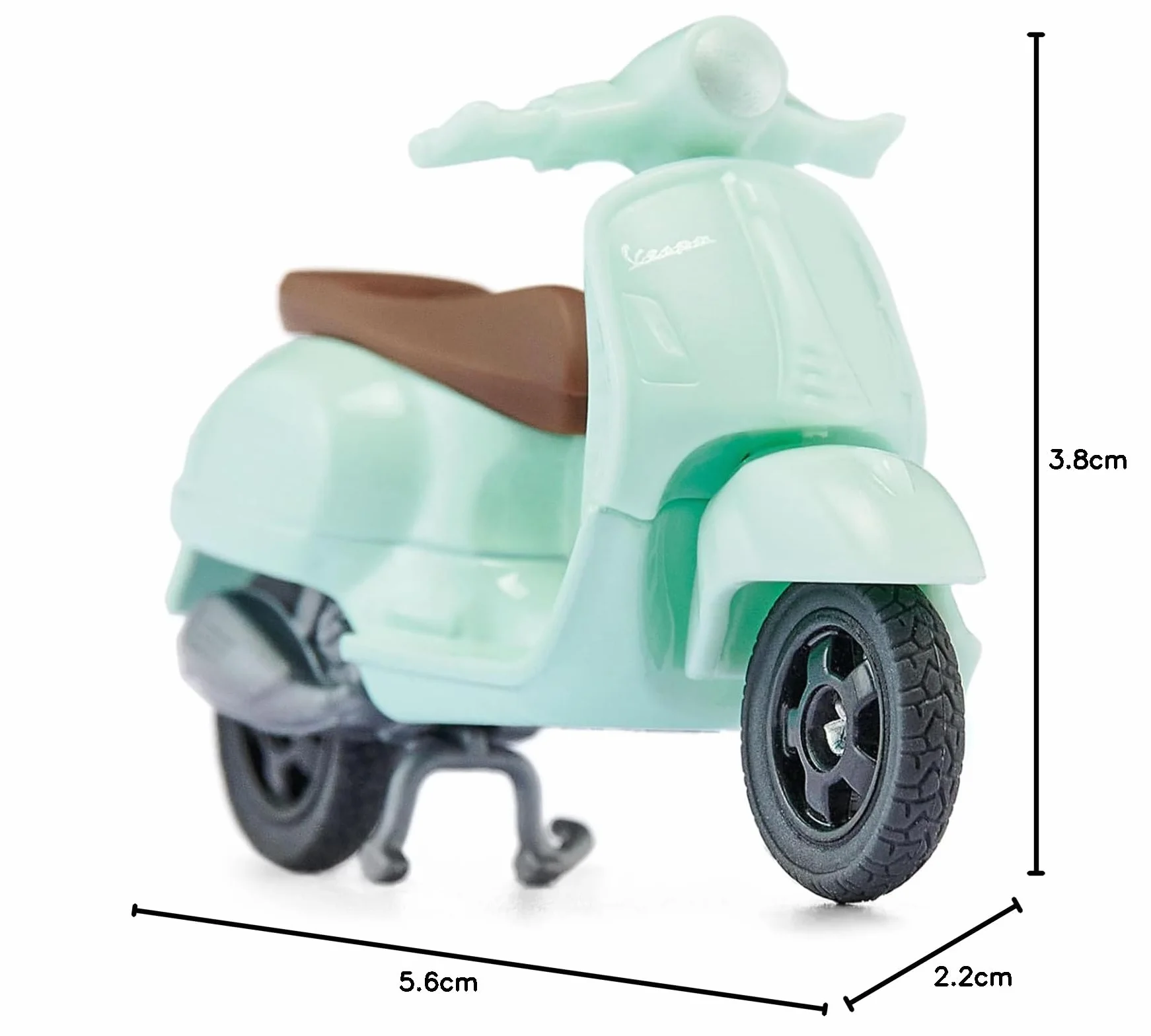 siku 1296, Vespa 125 GTS Super, Zabawkowy skuter, Metal/Tworzywo sztuczne, Mint, Gumowane opony, Ruchoma kierownica i podpórka