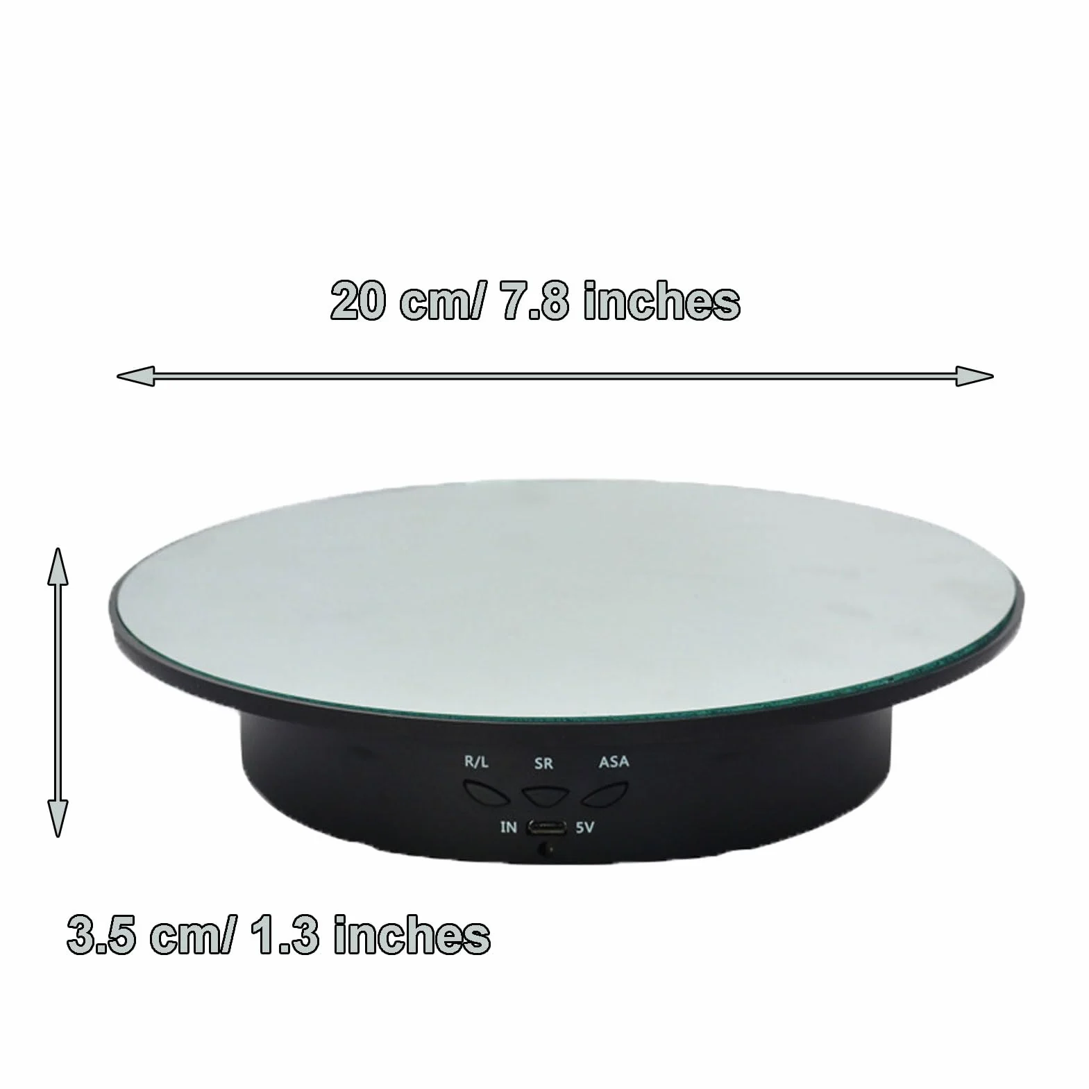 zalati Obrotowy stojak ekspozycyjny z napędem silnikowym gramofon 360° elektryczny stojak wystawowy z powłoką lustrzaną do figurek akcji, fotografii, biżuterii i rozpakowywania