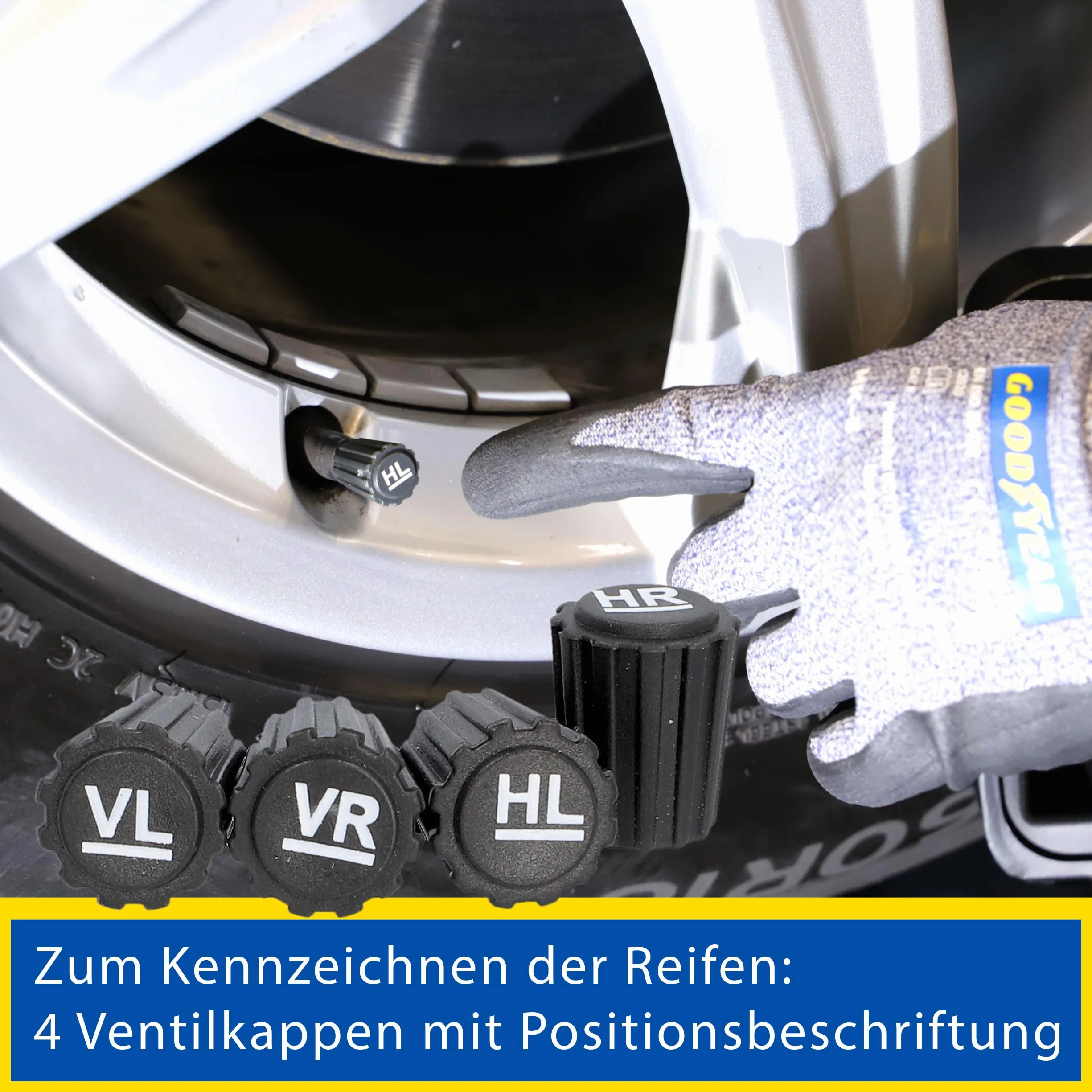 Goodyear Zestaw do wymiany kół 11-częściowy klucz dynamometryczny zestaw kluczy nasadowych czarny