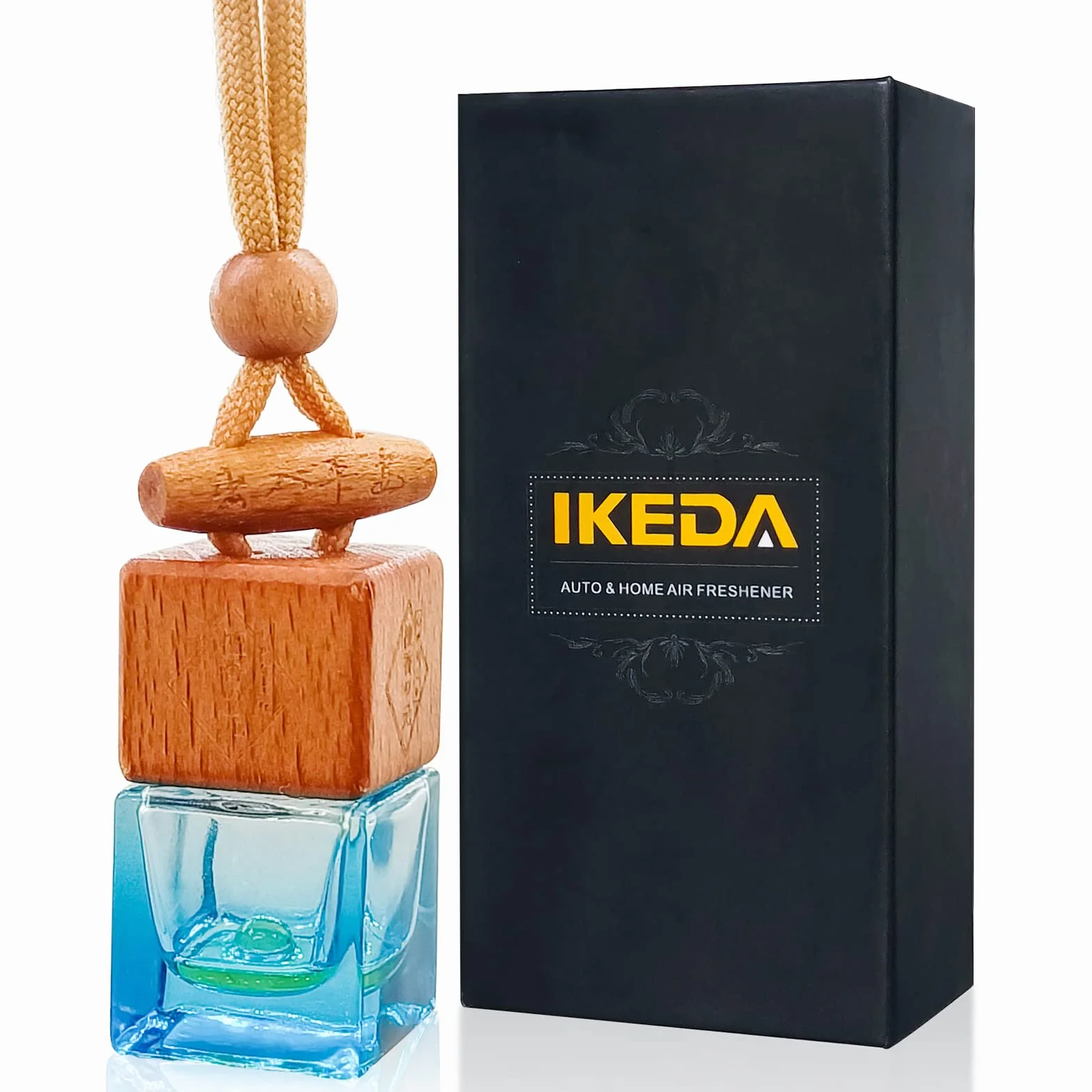 ikeda fragrance Odświeżacz powietrza do samochodu, 8 ml, zapachy natury, długotrwały zapach 45 dni, wiszące butelki z dyfuzorem, usuwa automatyczny zapach, świeże powietrze dla mężczyzn, dezodoryzator