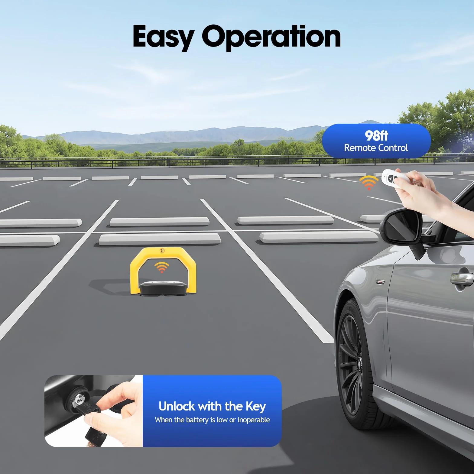 Automatyczna blokada parkingu samochodowego z pilotem zdalnego sterowania Parking Lock