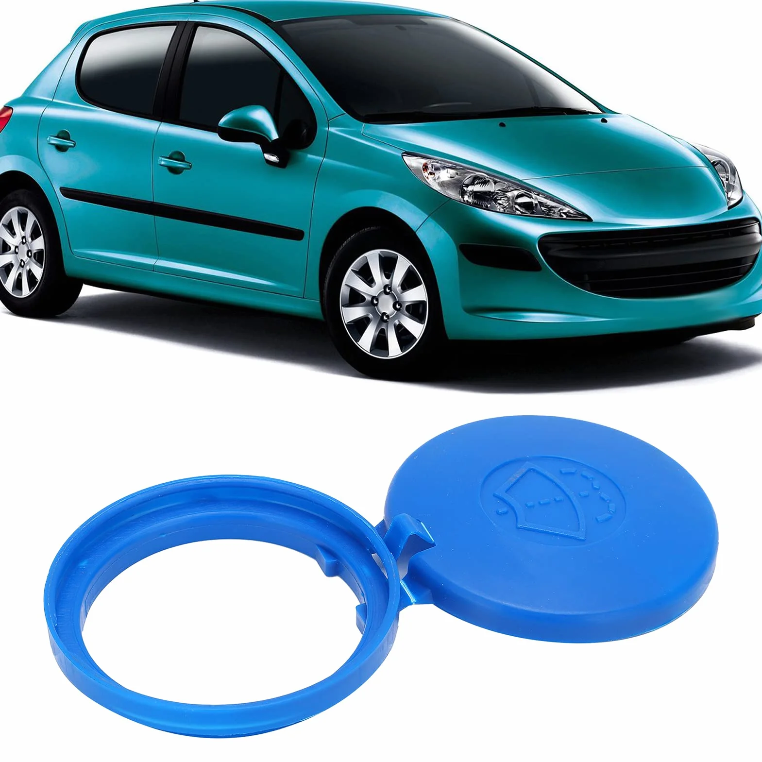 Fydun Korek Zbiornika Płynu do Wycieraczek 643230 Niebieski ABS dla Citroen C4 2004-2015