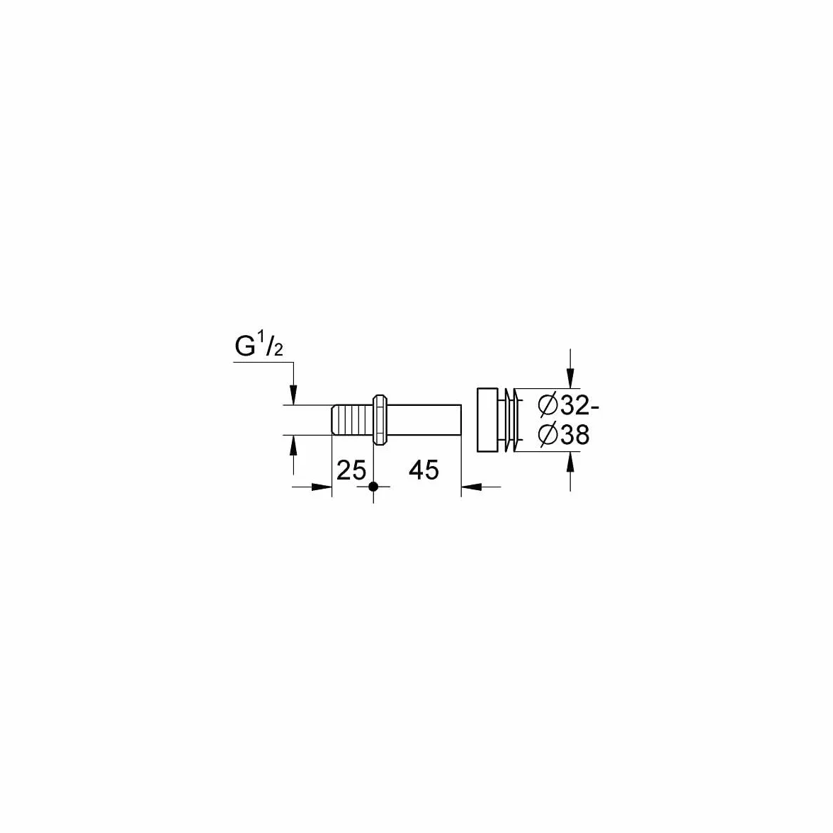 GROHE Zestaw wlotowy 1/2"