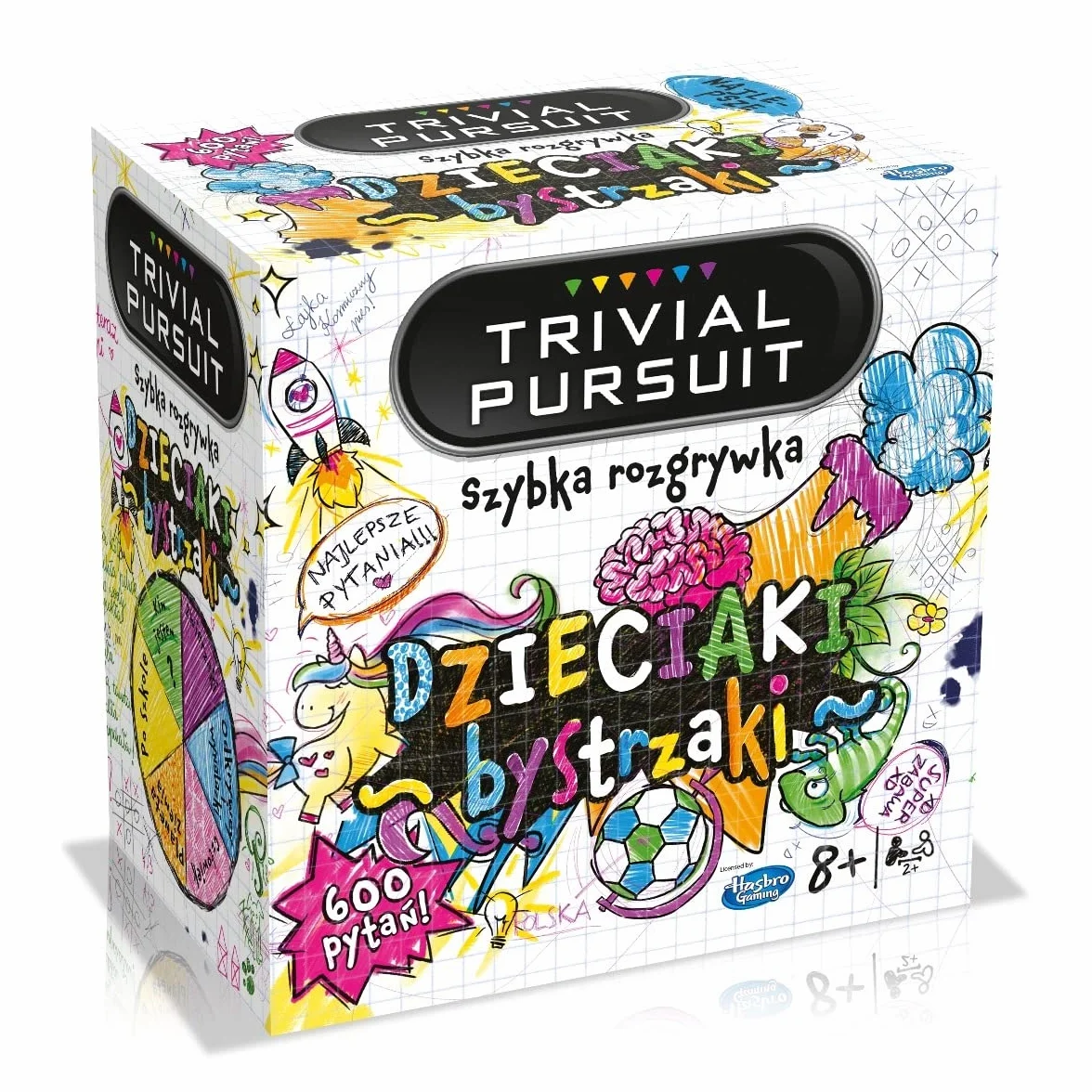 TRIVIAL PURSUIT Dzieciaki Bystrzaki, gra karciana dla dzieci i rodziców, edukacja przez zabawę