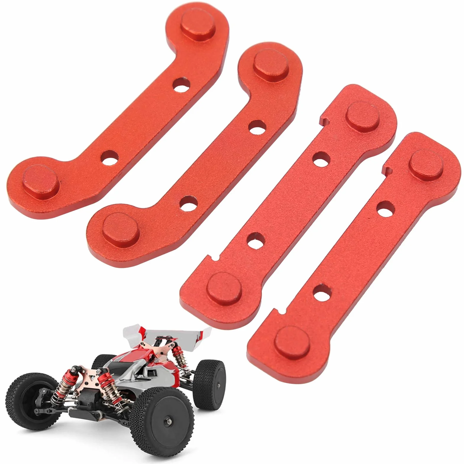 Zestaw wahaczy, aluminiowe ramię wahadłowe Wzmocnione ramię wahadłowe samochodu Zestaw naprawiono części zamienne do samochodów RC dla Wltoys 144001 1/14