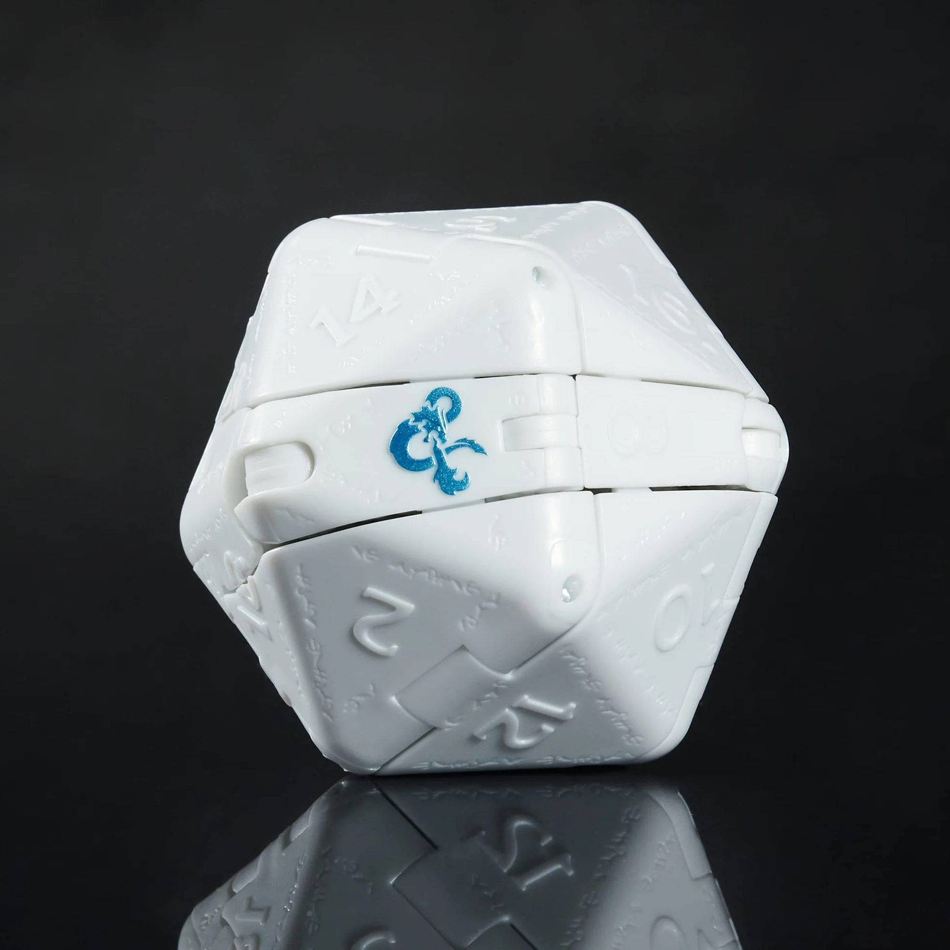 Dungeons & Dragons Dicelings biały smok kolekcjonerska D&D potwór kości transformujące gigantyczne d20 figurki do odgrywania ról kości