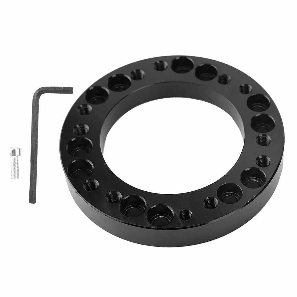 Steering Wheel Spacer, Universal 12.5mm Universal Car Steering Wheel Hub Hub Racing Spacer Pad Adapter Kit