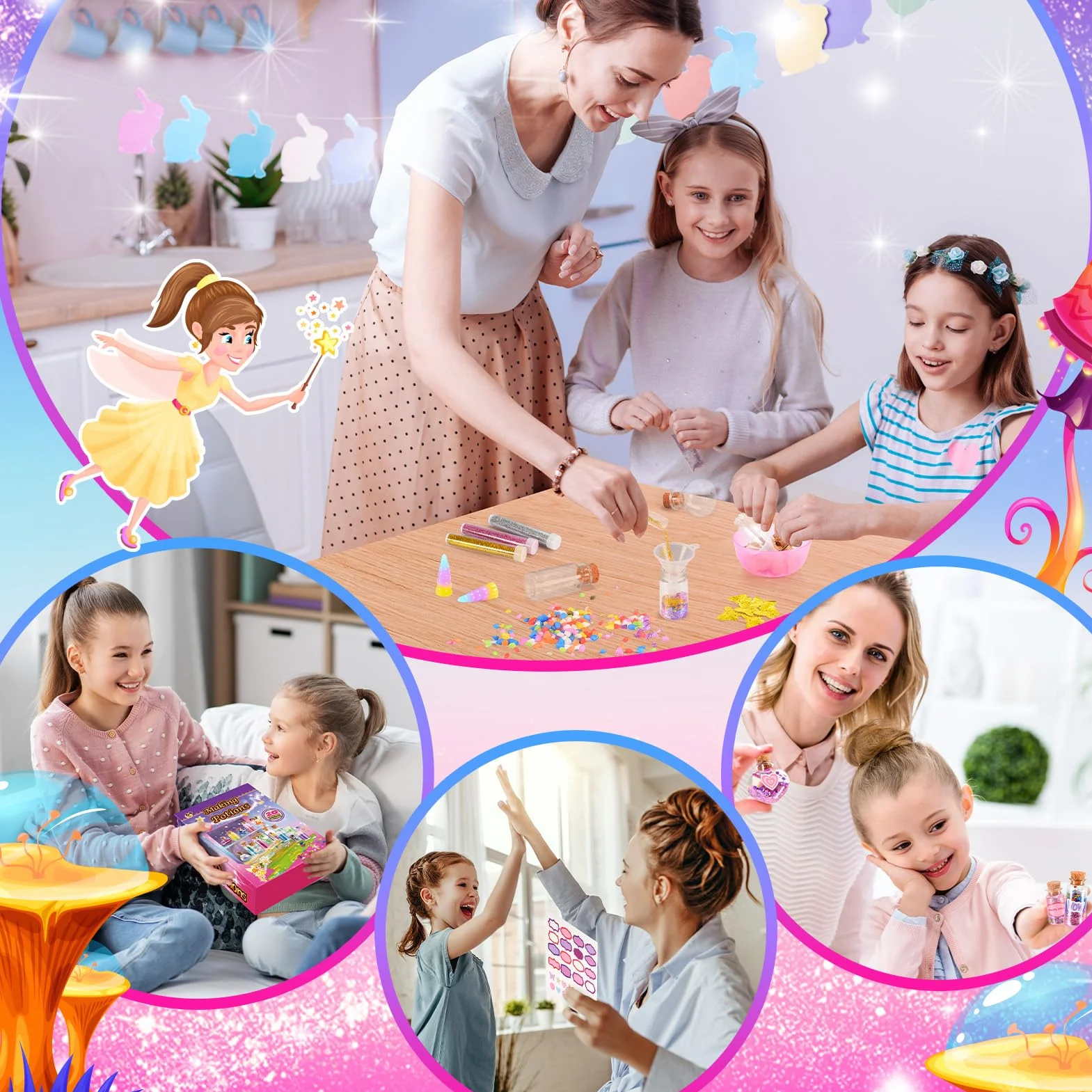 Gifitizi Kreatywny prezent dla dziewczynki, zestaw do majsterkowania, magiczne mikstry, dla dzieci od 6 lat, 7-10 lat