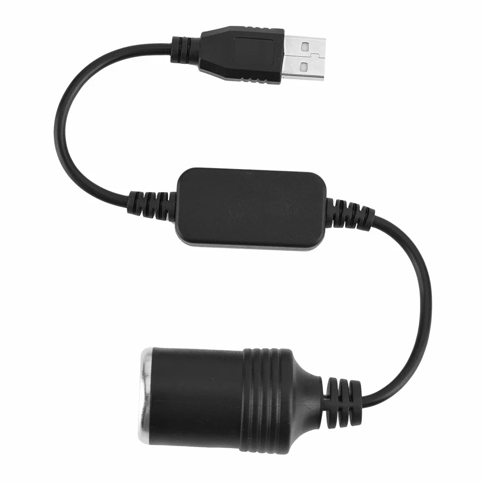 Adapter Port USB 12V do Zapalniczki Samochodowej 5V USB A Męski na Gniazdo Żeński Konwerter