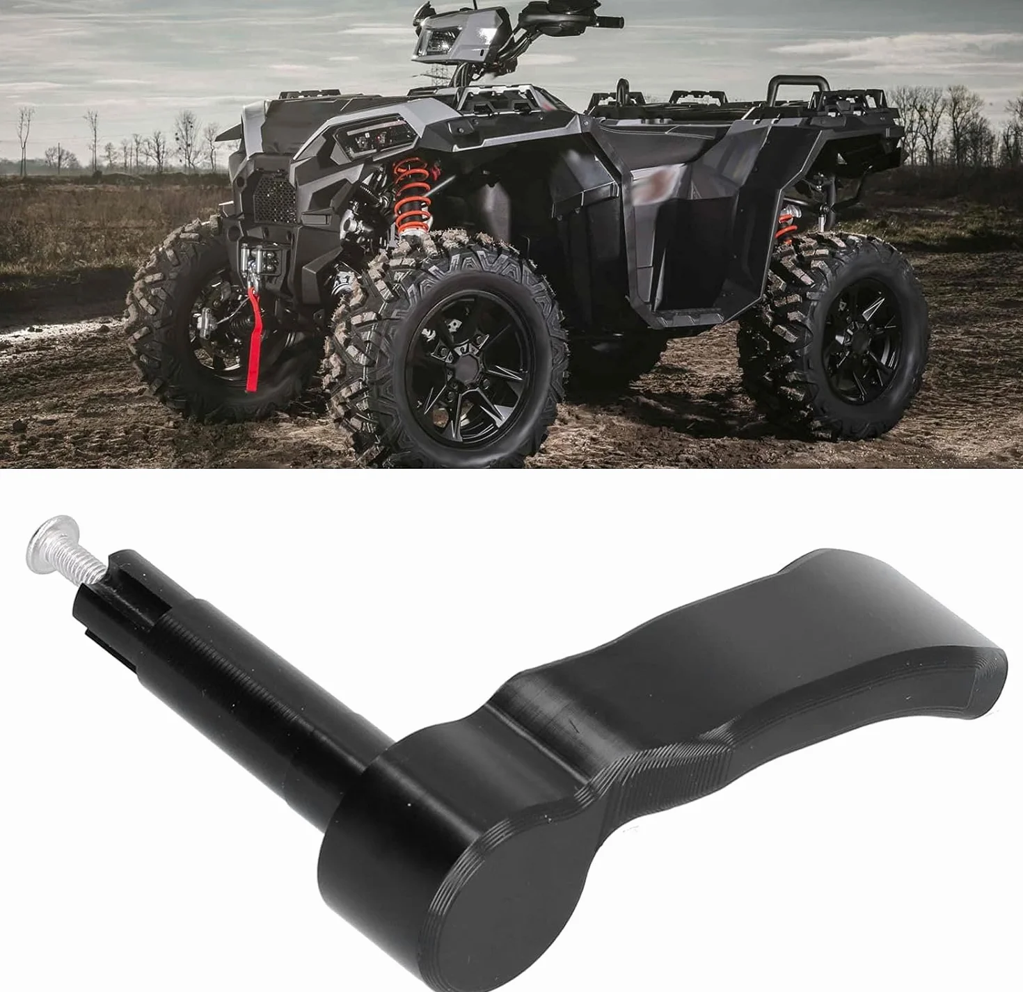 Aramox Kciuk Dźwignia Sterowania Przepustnicą ATV Scrambler Pasuje do Sportsman 450/550/570/850/1000 Czarny