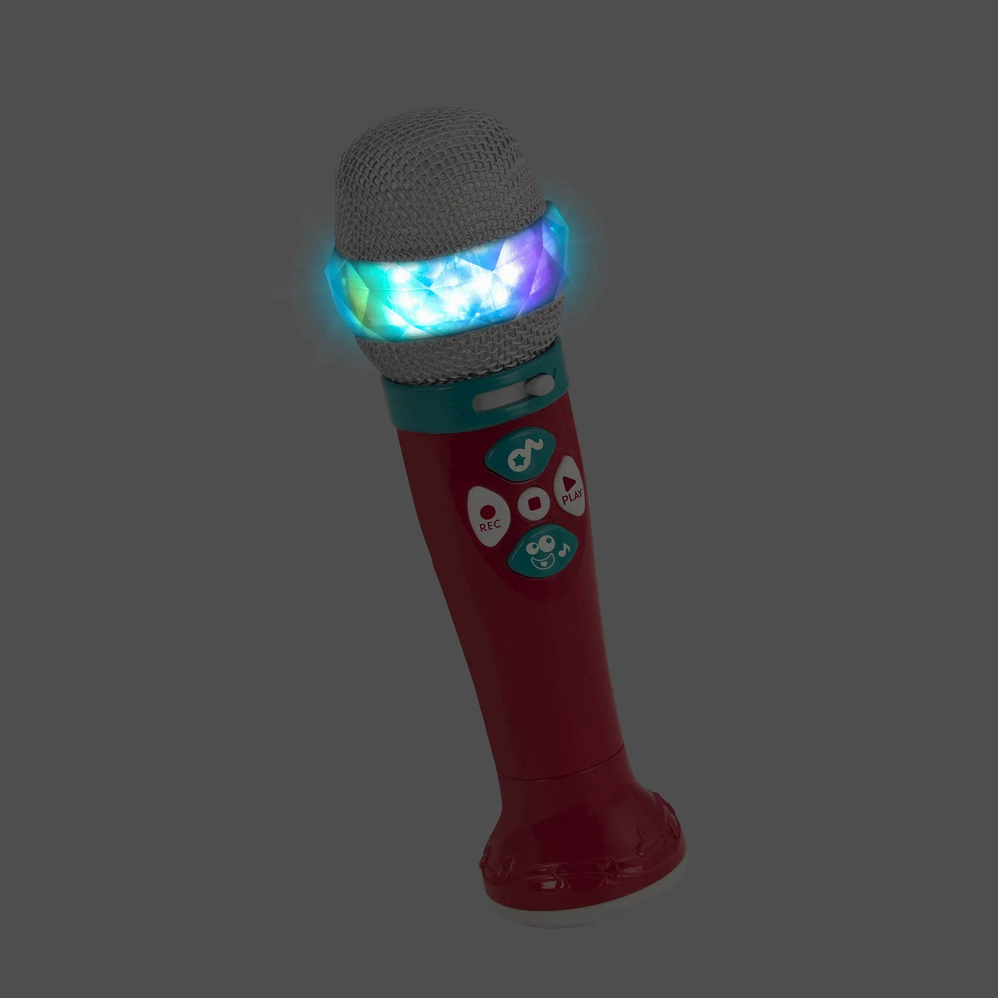 Battat Mikrofon muzyczny Light Show - podświetlany mikrofon śpiewający z 5 utworami i funkcjami nagrywania dla dzieci w wieku 2 lat + (Bluetooth) zabawka w zestawie