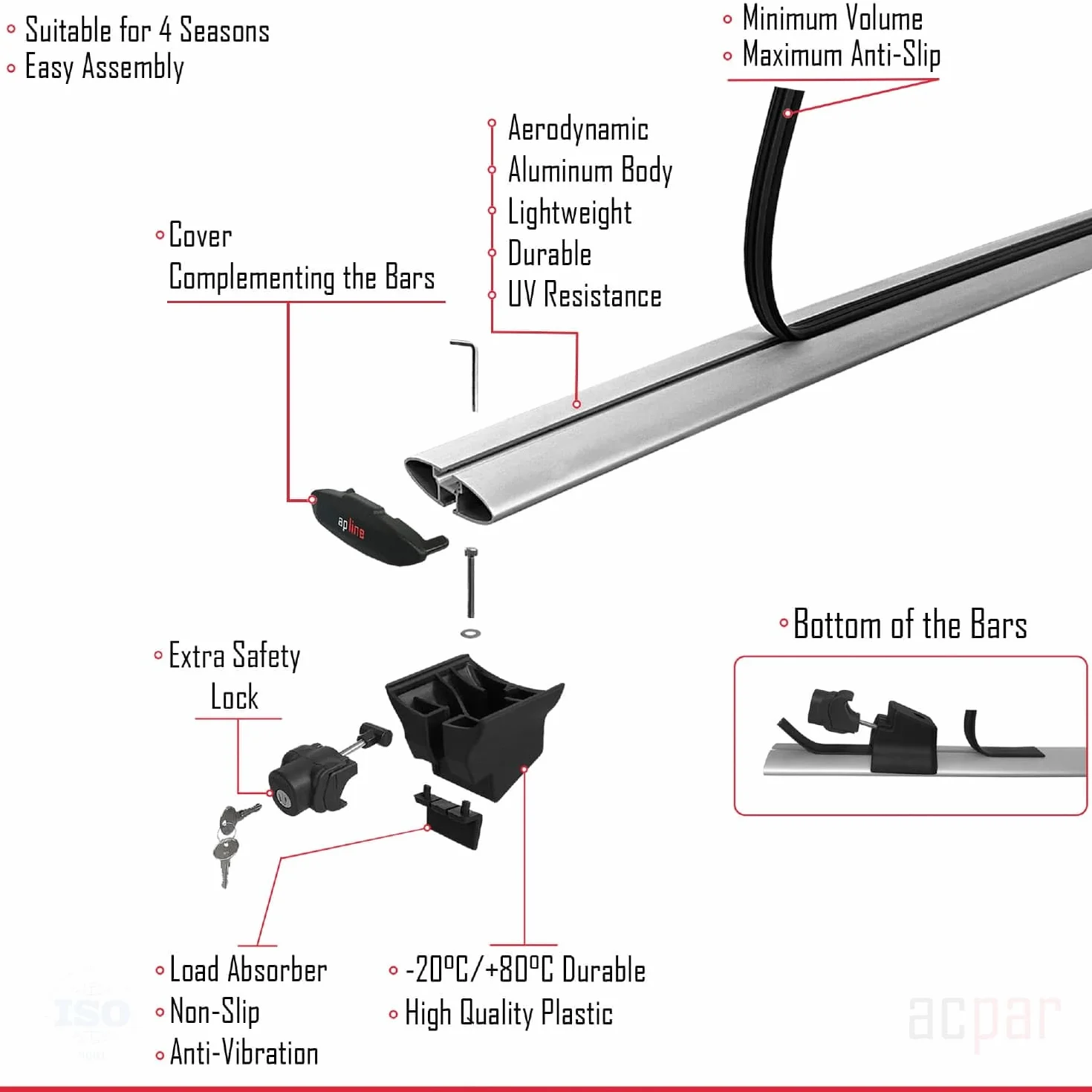 Kompatybilny z BYD Seal U (SA3) 2023-2026 HOOK Model Aluminiowe poprzeczki dachowe Szary 2 szt.