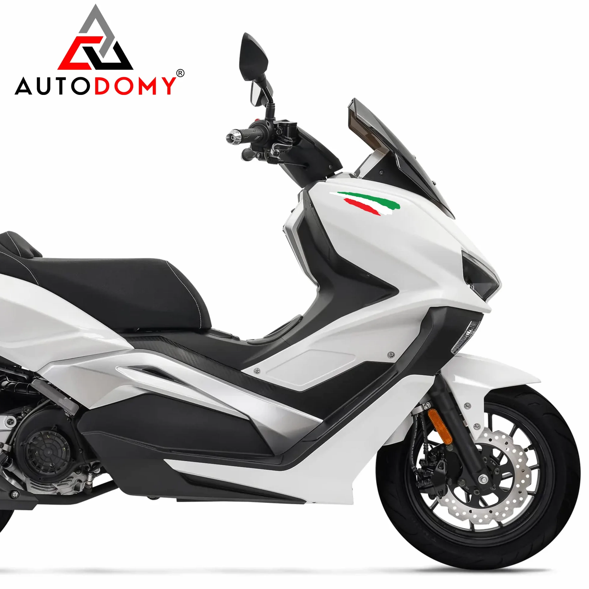 Naklejki Flaga Włoch Zestaw 6 Sztuk Samochód Motocykl Skuter