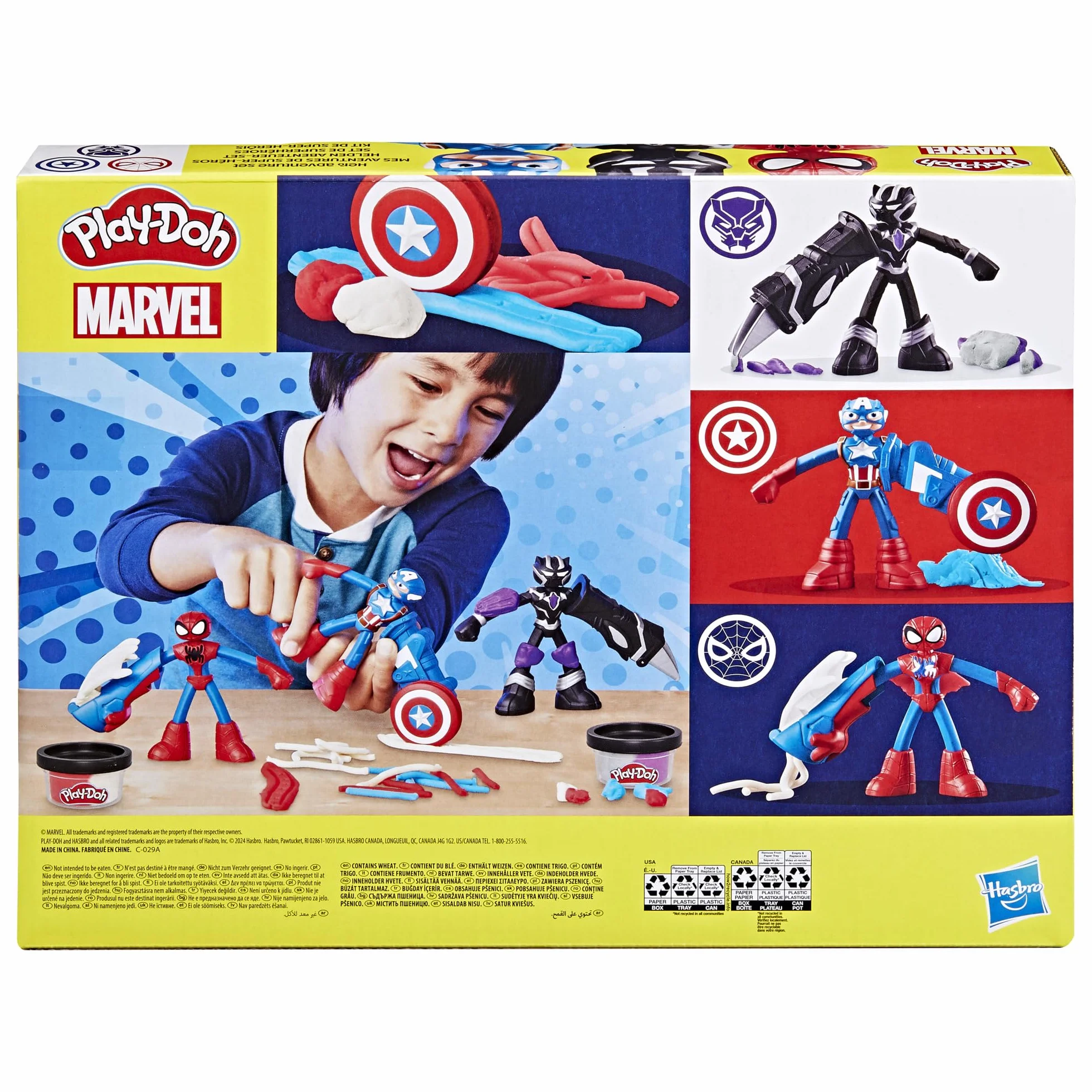 Play-Doh Zestaw do zabawy z figurkami Przygody superbohaterów Marvela z ciastoliną Play-Doh