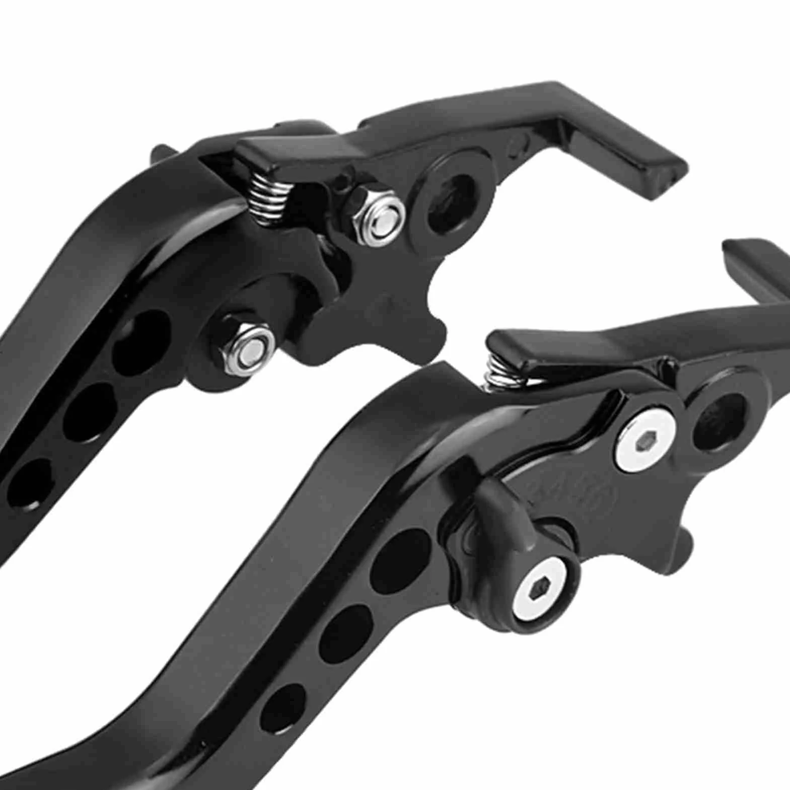 Podwójna dźwignia hamulca tarczowego ze stopu aluminium CNC uniwersalna do motocykla skuter (1 para, czarny)