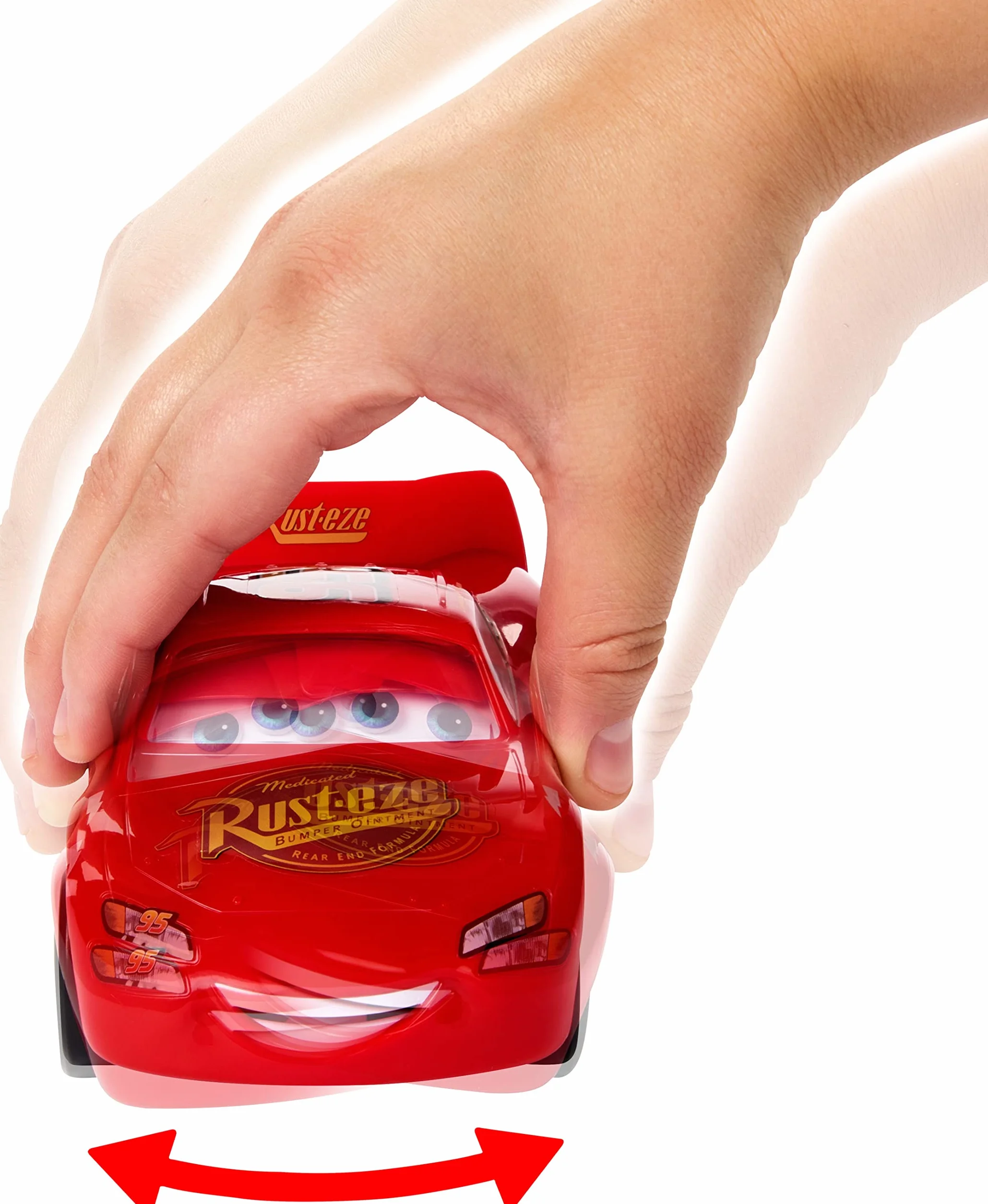 Mattel Cars Auta Rozbujany Zygzak McQueen Pojazd Ruchome elementy (oczy i usta) HPH64