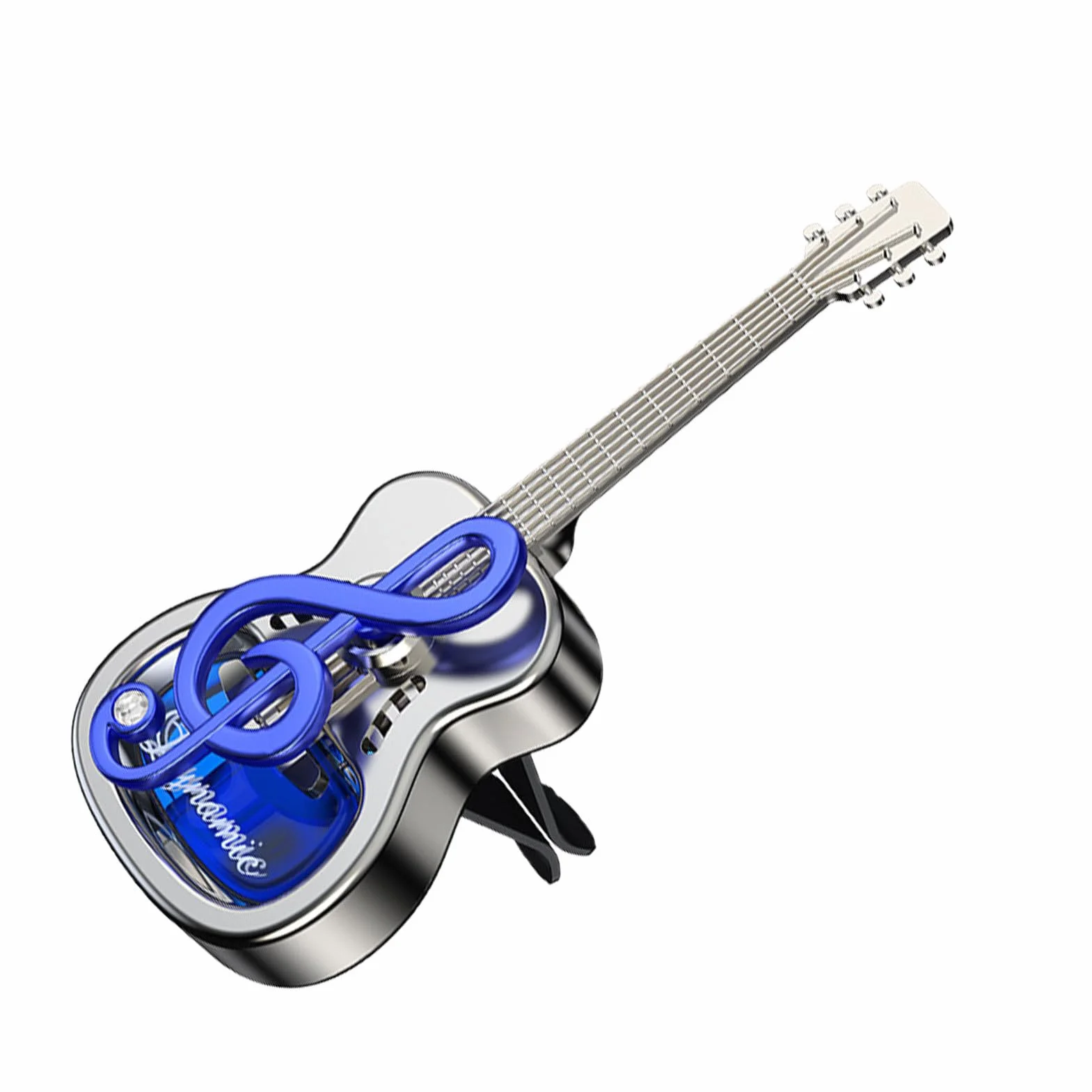 Guitar Shape Car Air Freshener Vent Clip Long Lasting Fragrance Dispenser ABS Metal