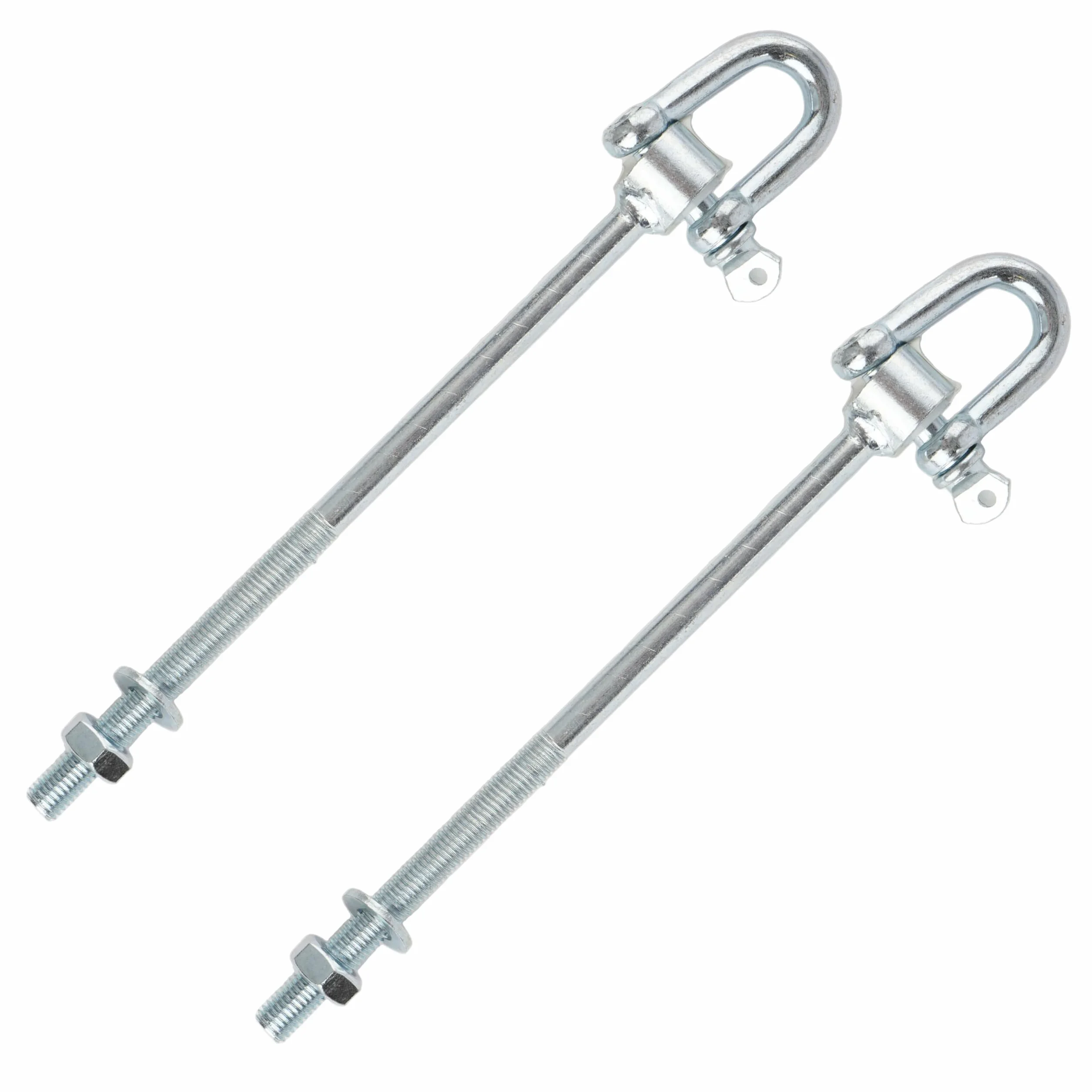2x Hak Huśtawkowy z Szeklą M12 Bolec do Mocowania Huśtawki, Hak Mocujący do Huśtawek, Bezpieczny i Solidny Hak Metalowy Ocynkowany
