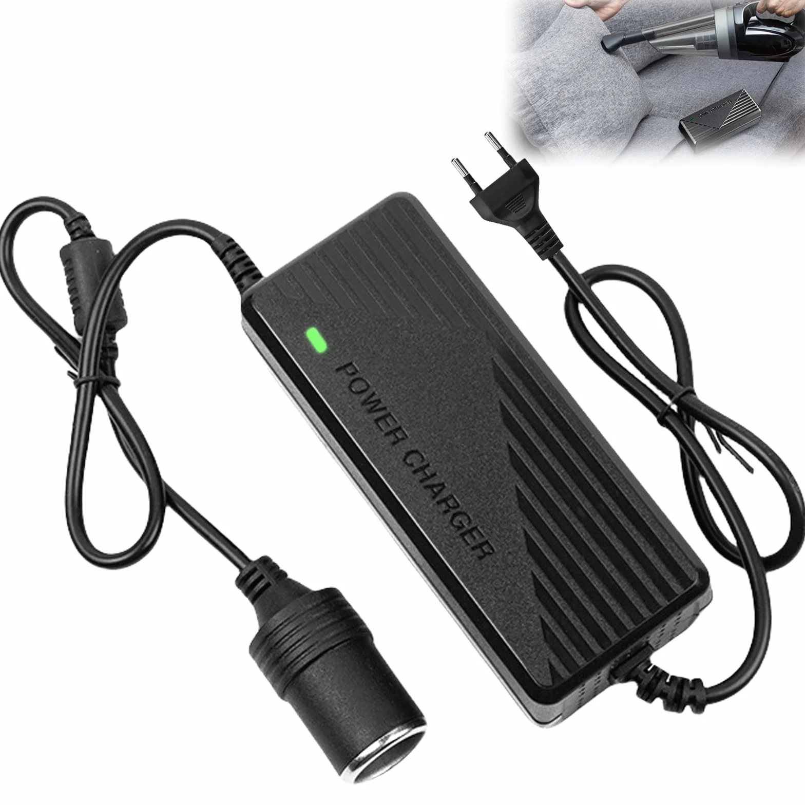 Zasilacz samochodowy 220 V na 12 V, przetwornica napięcia 15 A, 180 W, zasilacz sieciowy, falownik, zasilacz z zapalniczką do lodówek samochodowych, pompka