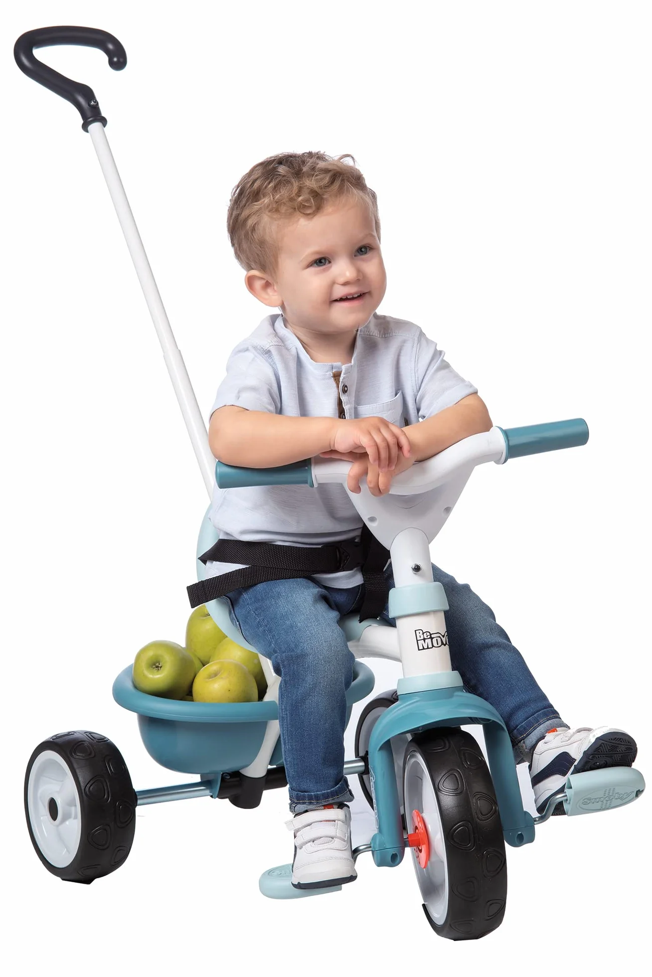 Smoby 7600740331 Be Move Rowerek Trójkołowy dla dzieci, trójkołowiec dziecięcy, blokada kierownicy i koła, pas bezpieczeństwa, przeznaczony jest dla dzieci od 15 miesiąca