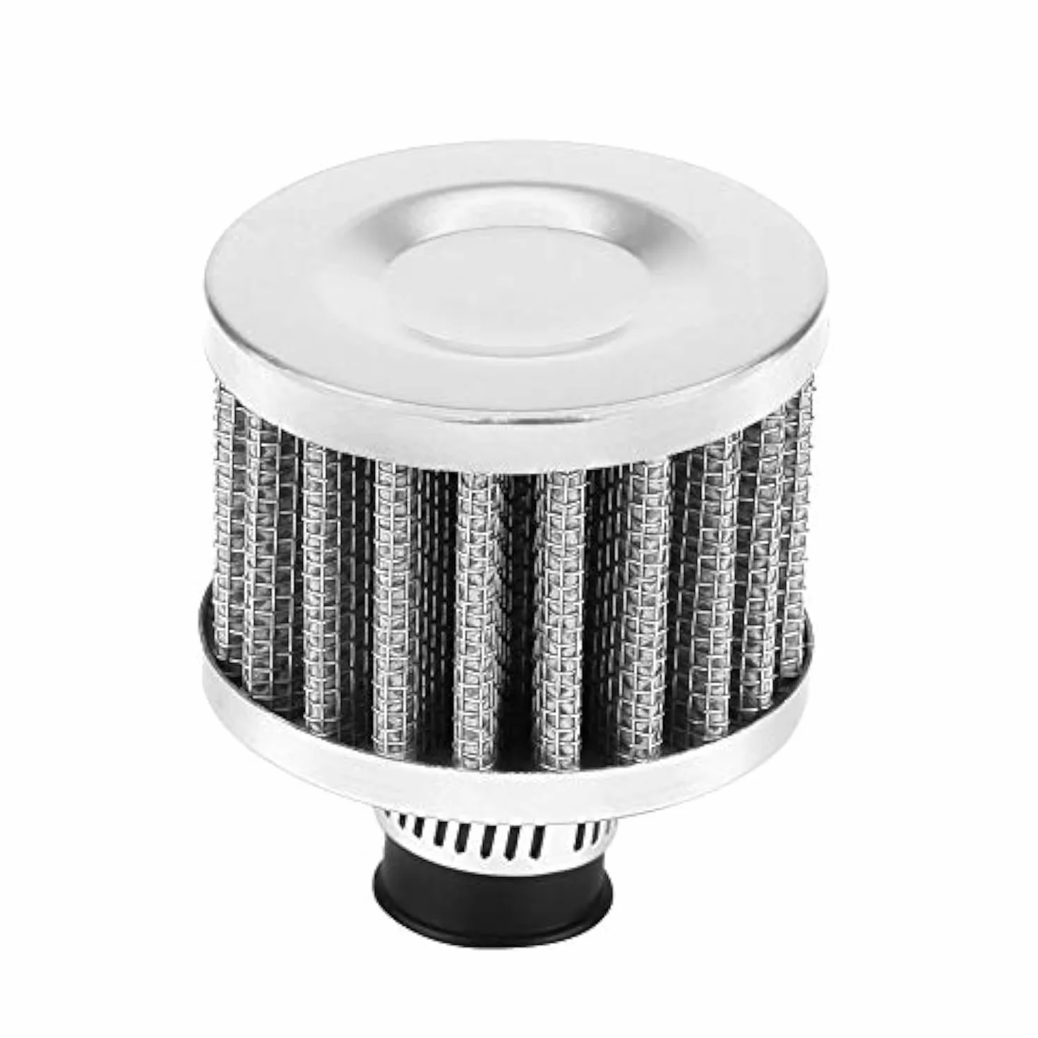 13 mm samochodowy filtr powietrza uniwersalny zacisk na zimnym powietrzu filtr wlotu powietrza okrągły stożkowy do skrzyni korbowej skutera Atv Dirt Pit Bike Motocykl (srebrny)
