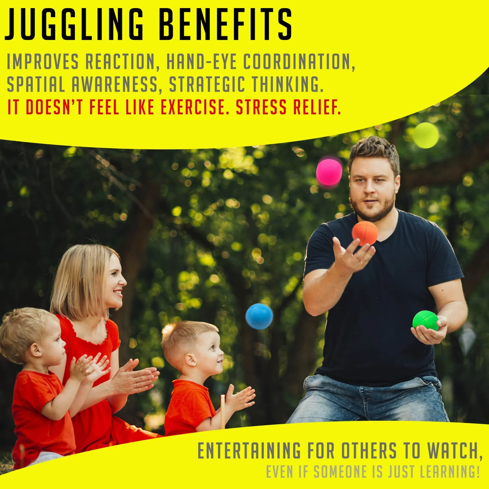Juggle Dream 5 x Pro UV Smoothie piłki do żonglowania- zestaw 5 piłek do żonglowania z darmowym filmem do nauki online, idealne dla początkujących i ekspertów(Niebieski)