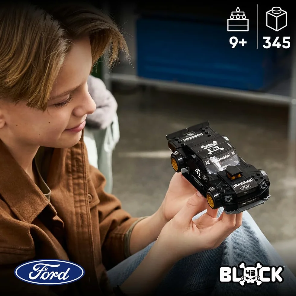 LEGO Speed Champions 65 Ford Mustang Hoonicorn V1 Kena Blocka, zabawka konstrukcyjna dla chłopca lub dziewczynki, zestaw z samochodem wyścigowym dla dzieci, pomysł na prezent dla 9-latka 77262