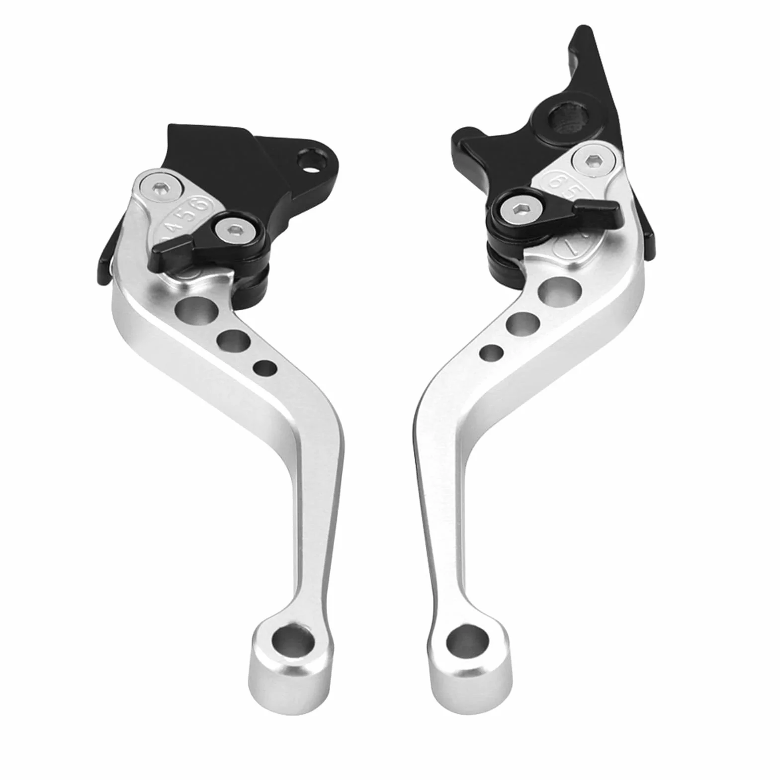 Dźwignia hamulca Yctze, 100% fabrycznie nowa aluminiowa dźwignia hamulca 7/8 "CNC do motocykli Uniwersalna dźwignia hamulca 22mm Dźwignia hamulca bębnowego (srebrna)
