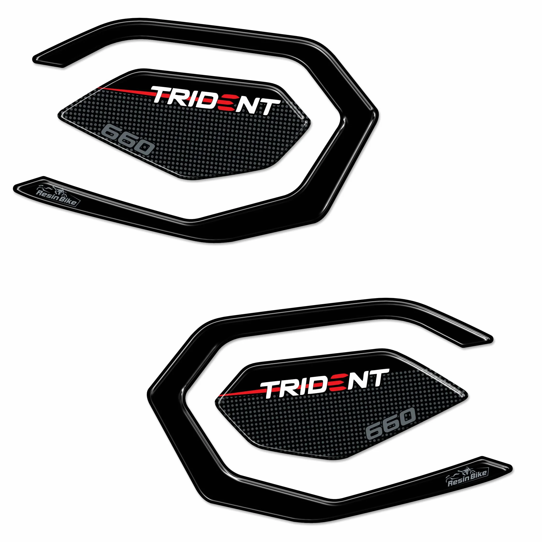 Naklejki Moto Resin Bike kompatybilne z Triumph Trident 660 2021-2025 3D chroniące podkładkę pod piętę