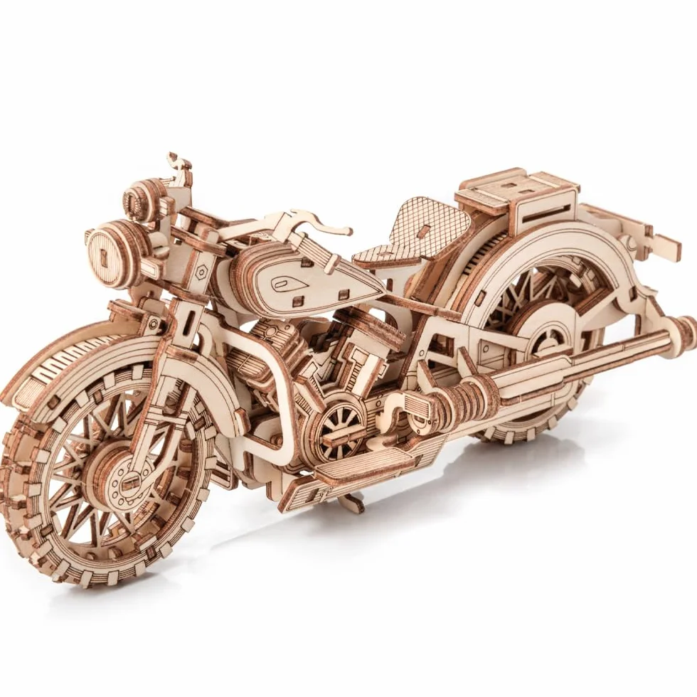 Little Story Drewniane puzzle 3D motocykl zestaw do samodzielnego montażu – model z wysokiej jakości drewna z precyzyjnymi detalami, idealna dekoracja i ekscytujące przeżycie puzzle (Comanche)