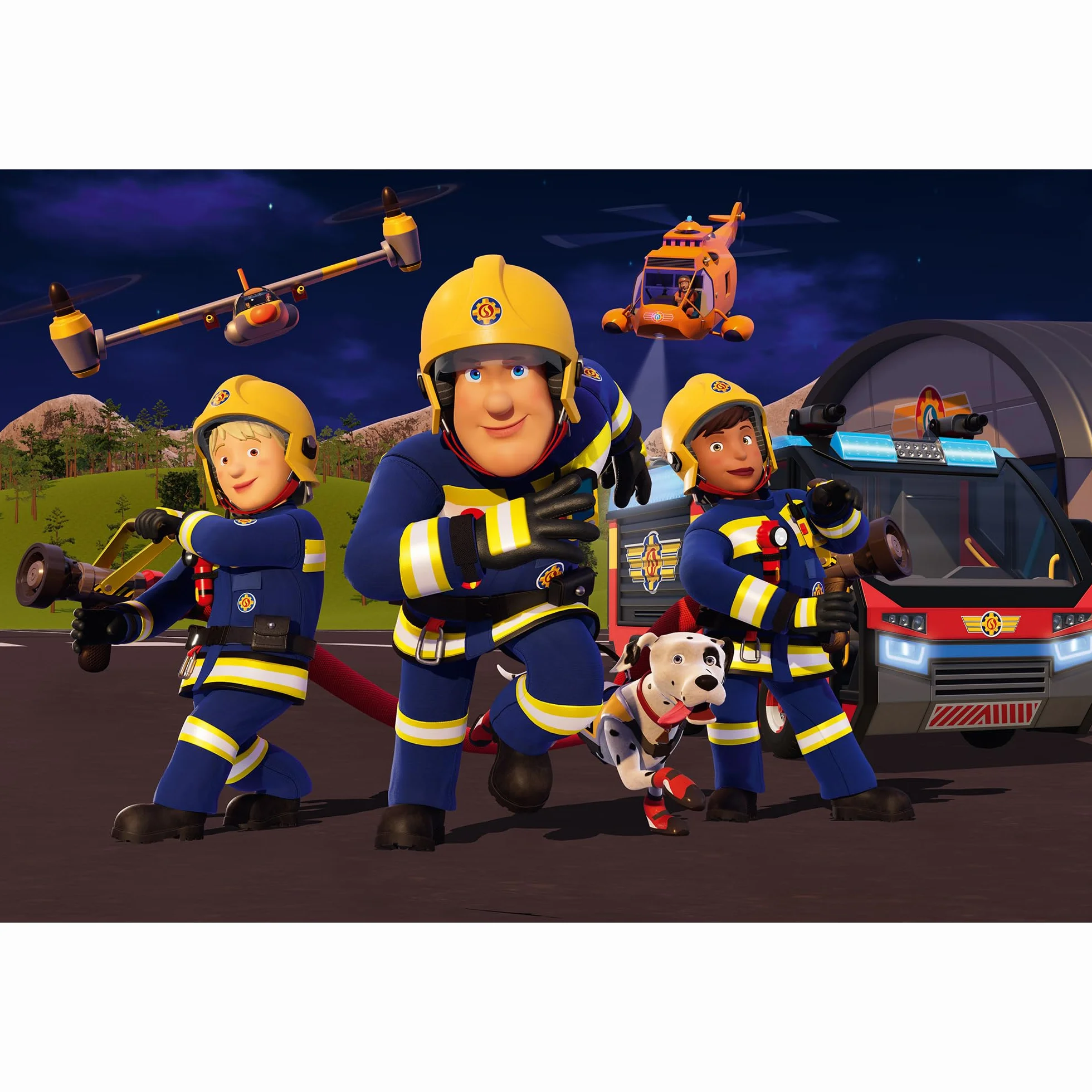 Trefl - Fireman Sam, Bohater w Mundurze - Puzzle 60 Elementów - Kolorowe Puzzle z Bohaterami Bajki, Kreatywna Rozrywka, Zabawa dla Dzieci od 4 lat