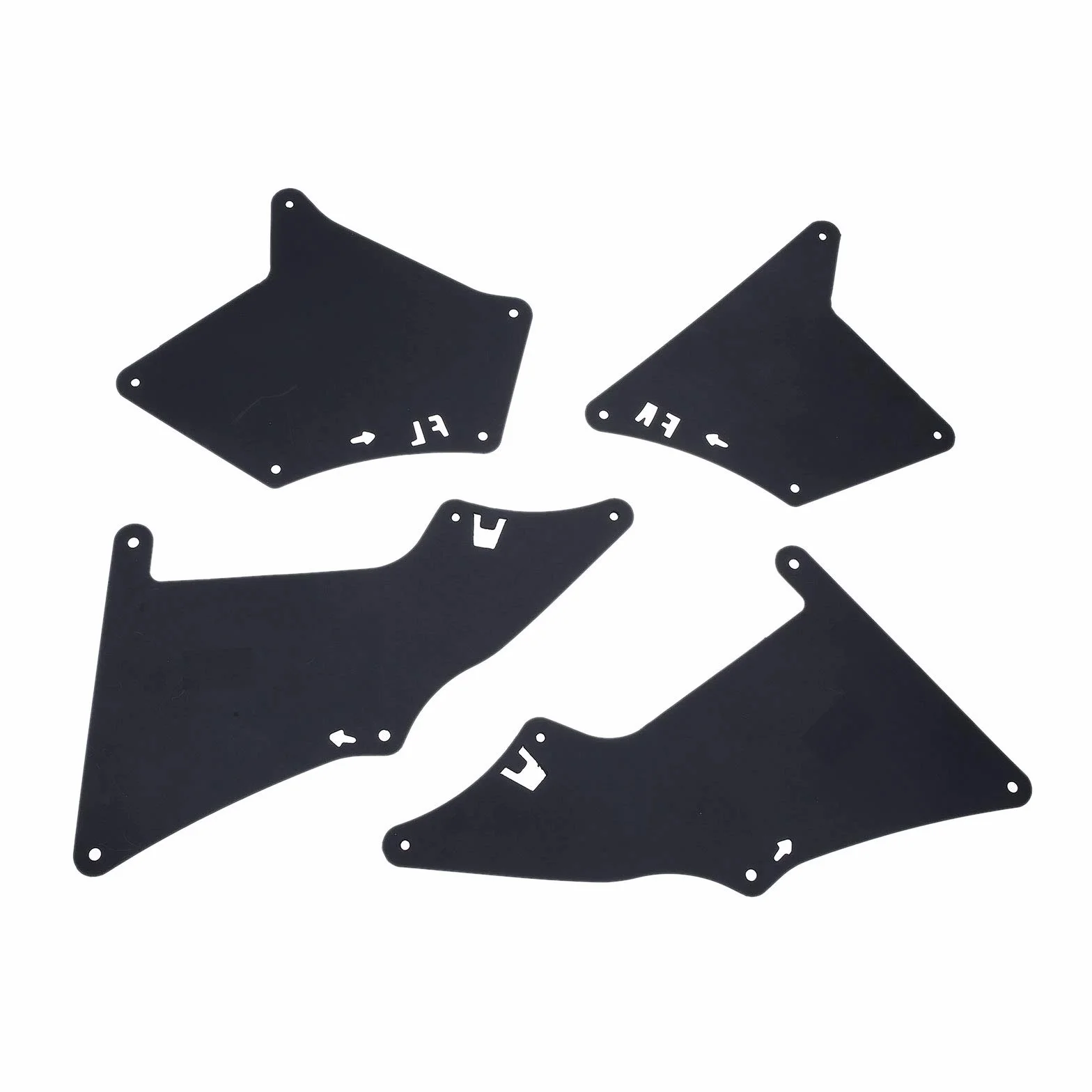 Frankberg 4 x osłona nadkola, wewnętrzny błotnik przedni i tylny do 4 Runner N21 FJ Cruiser GSJ1 Land Cruiser Prado J12 2001-2021, kolor czarny, tworzywo sztuczne, off-road, samochód