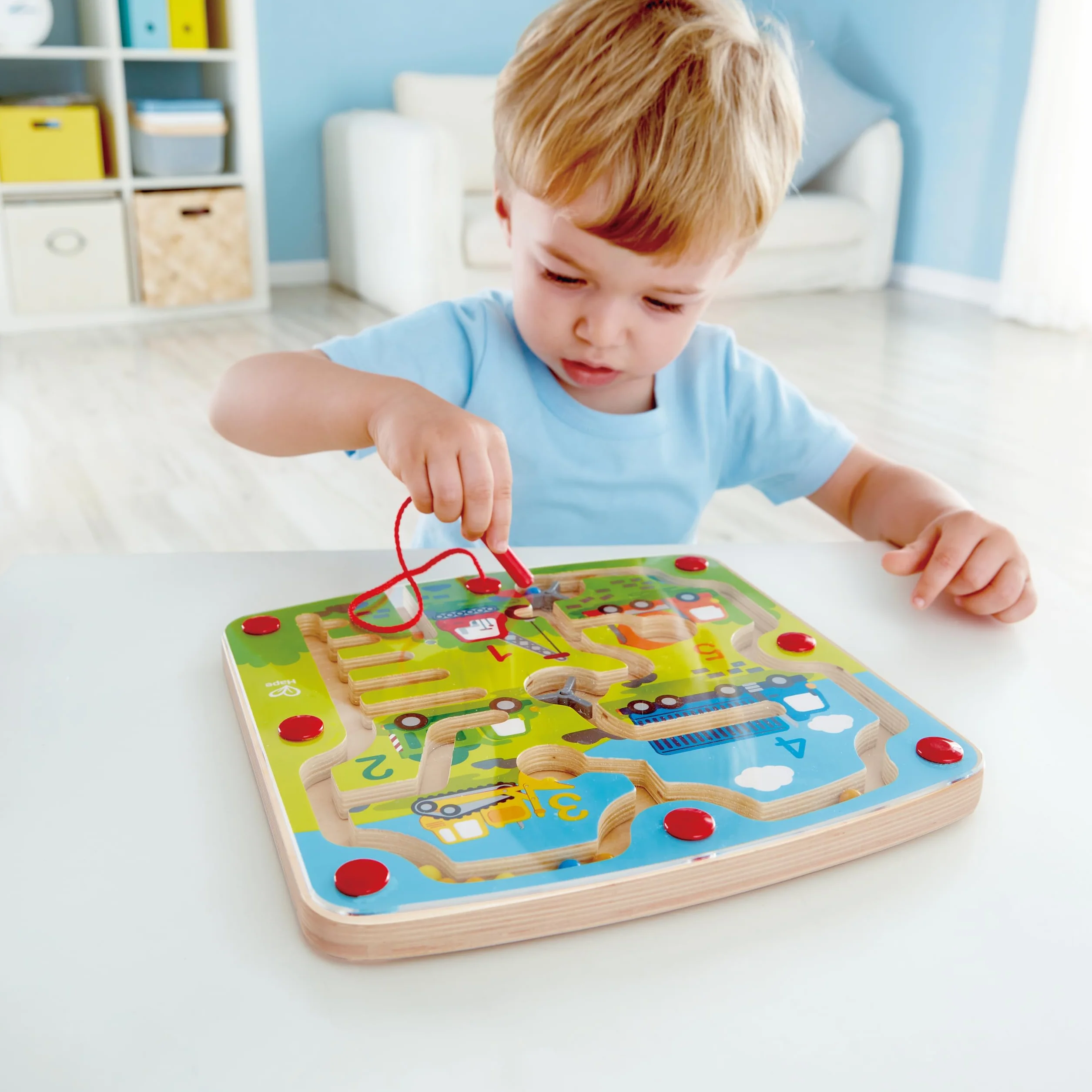 Hape E1713 Wooden Construction & Number Magnetic Maze
