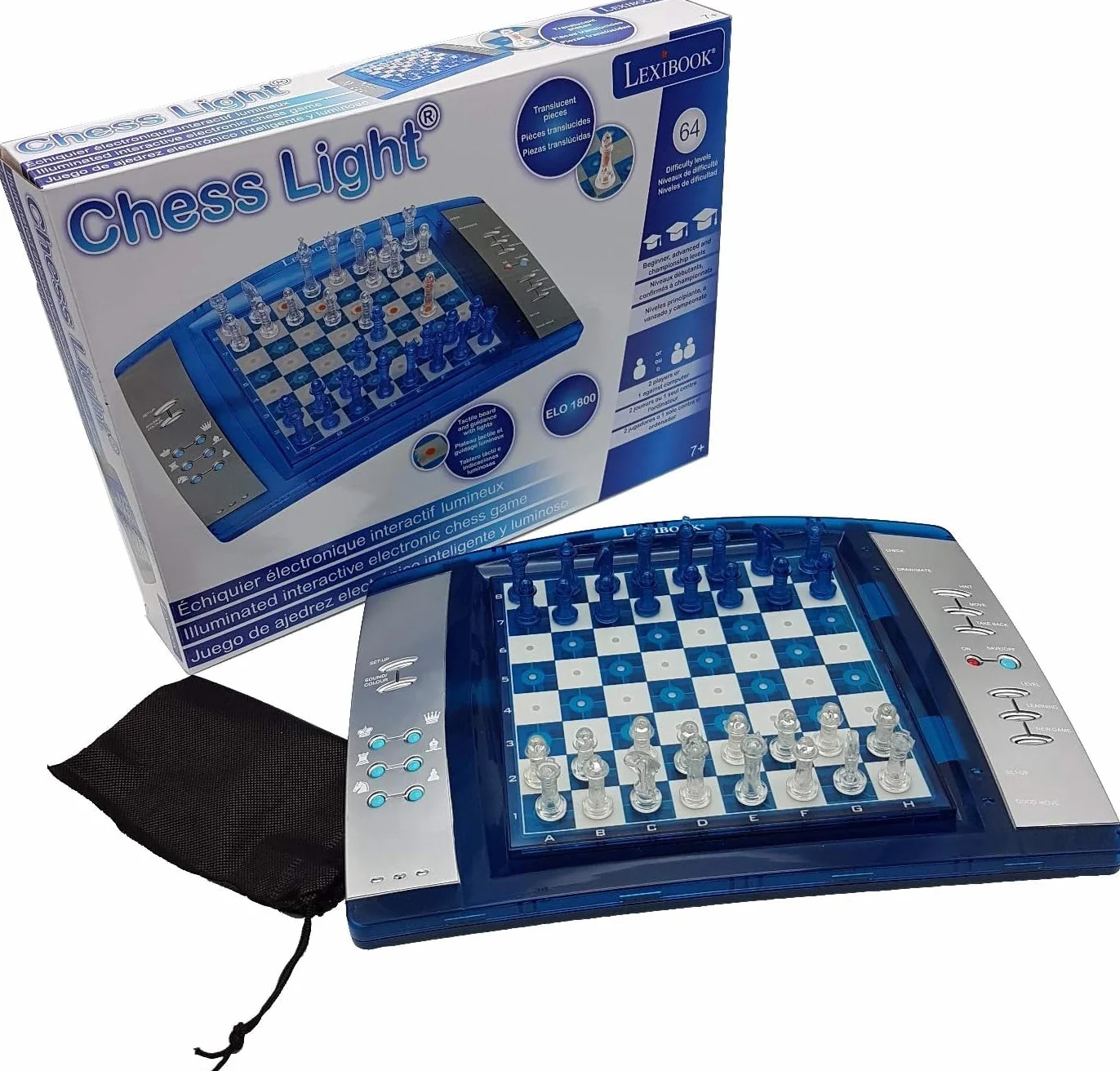 Lexibook Chesslight Elektroniczna Gra w Szachy, Wielokolorowy, 23 Elementy