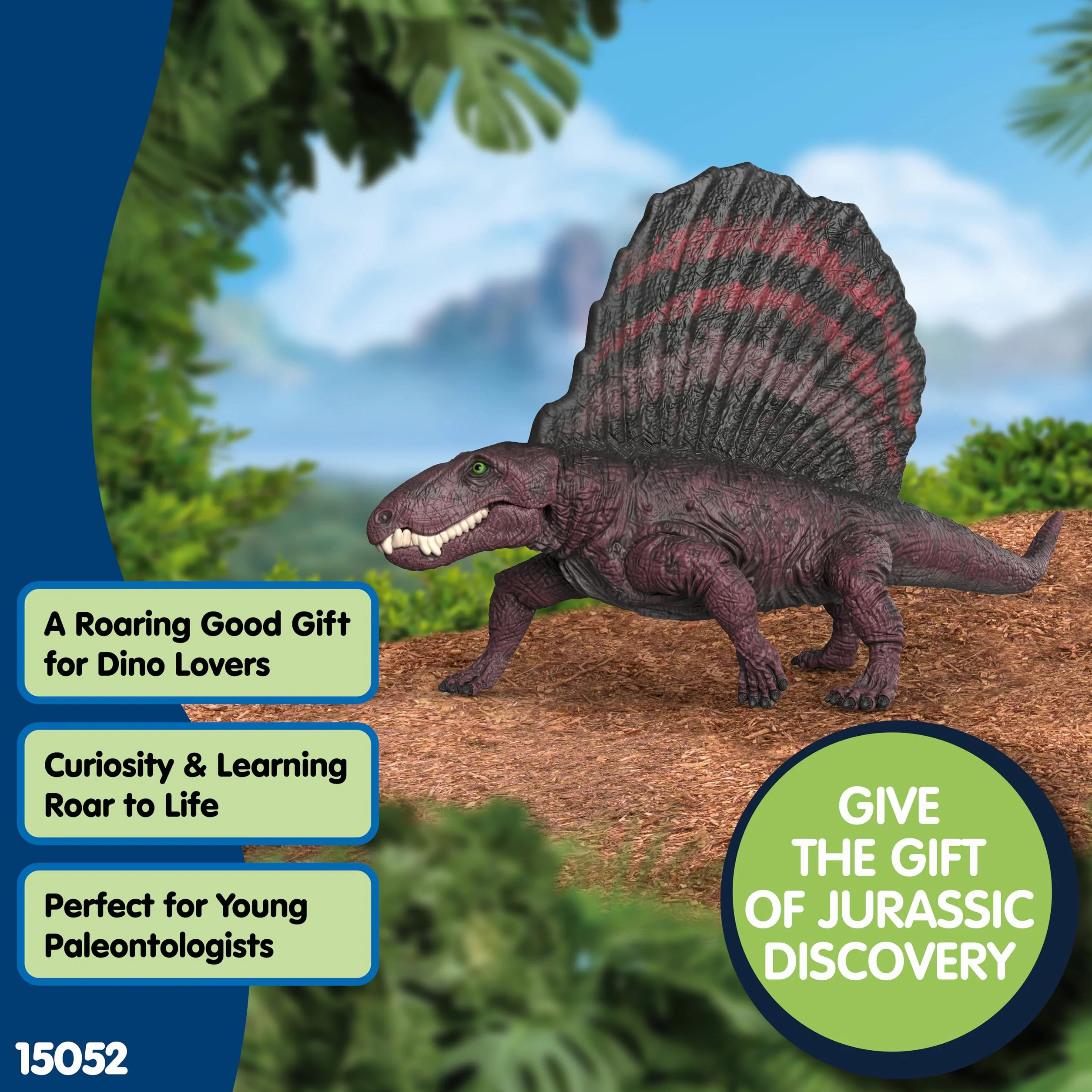 schleich DINOSAURS | Dimetrodon 15052 | Dino z ruchomą szczęką | Kolekcjonerskie zabawki dinozaurów | Prezent dla dziewczynek i chłopców | Zabawki dinozaurów od 3 lat | 18 x 10 x 7 cm
