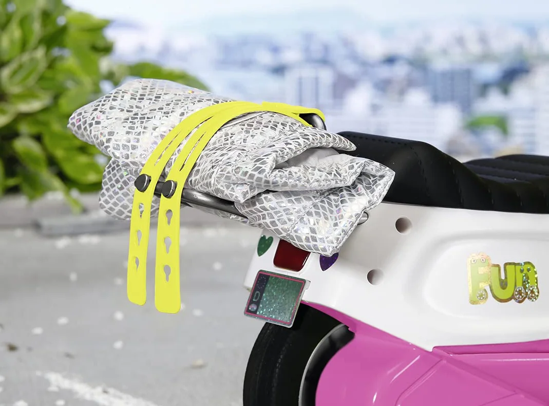 BABY born City RC Glam-Scooter, zdalnie sterowana hulajnoga dla lalek z funkcją oświetlenia, 830192 Zapf Creation