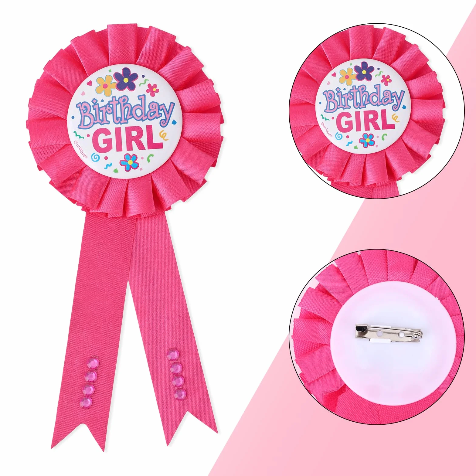 Birthday Girl Szpilka, Spinacz z Napisem Wszystkiego Najlepskiego Kolorowa Satynowa Wstążka Odznaka Imprezowa Dekoracja Odzieżowa dla Kobiet Akcesoria na Imprezę