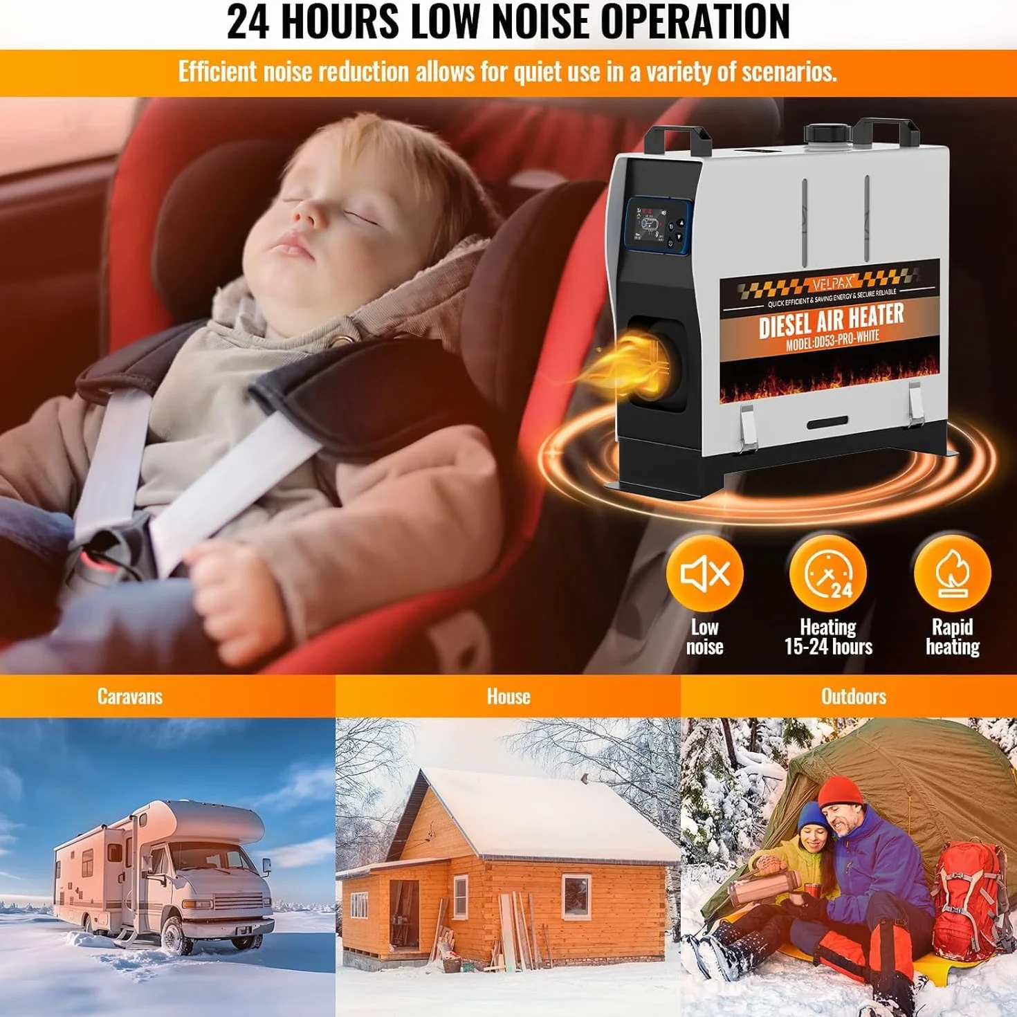Ogrzewanie postojowe na olej napędowy 12 V, 8 kW, ogrzewanie postojowe, 0,16-0,62 l/h, ogrzewanie na olej napędowy z wyświetlaczem LCD i pilotem zdalnego sterowania