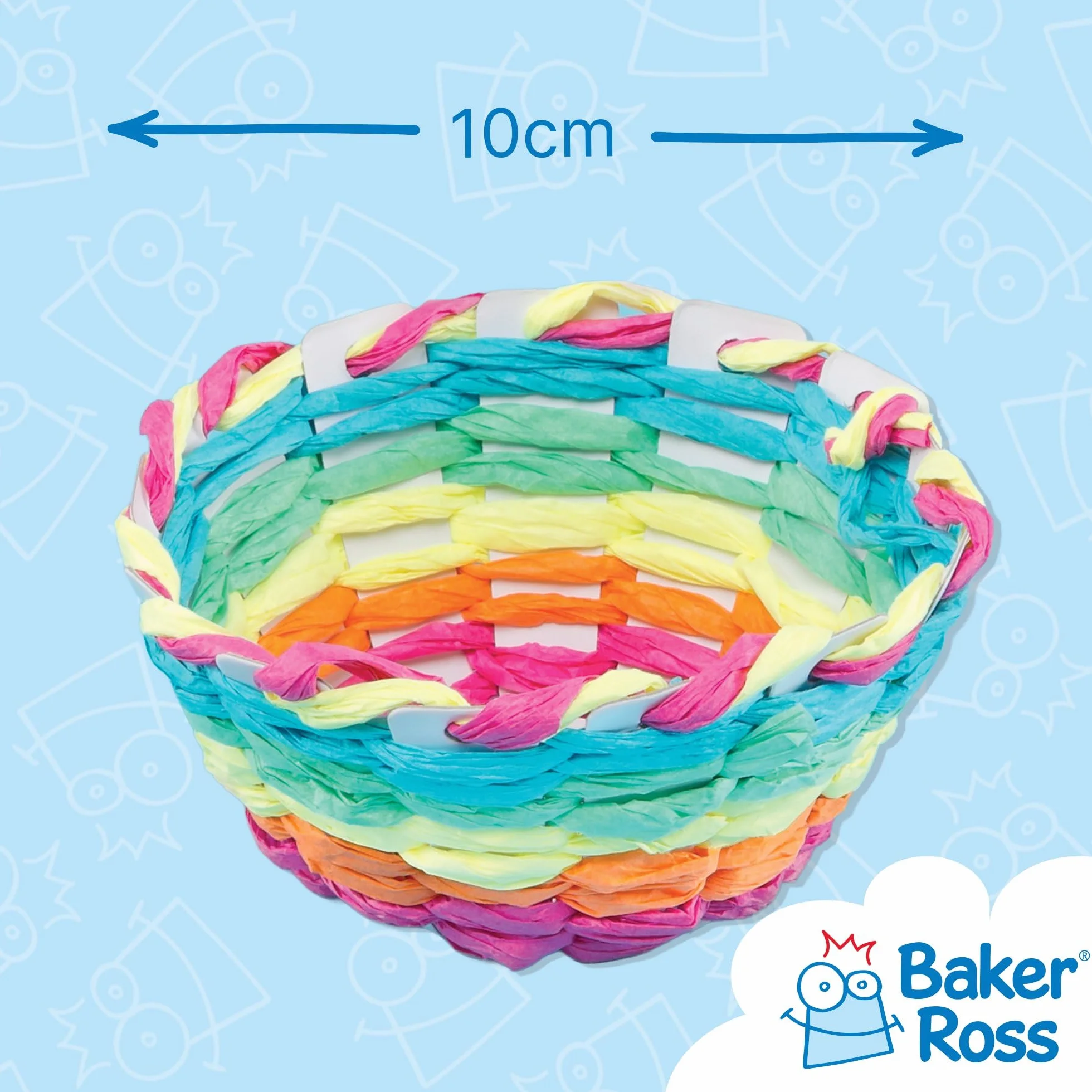 Baker Ross Zestaw splotów, różne kolory, 10 cm, plastik, zestaw 4 szt
