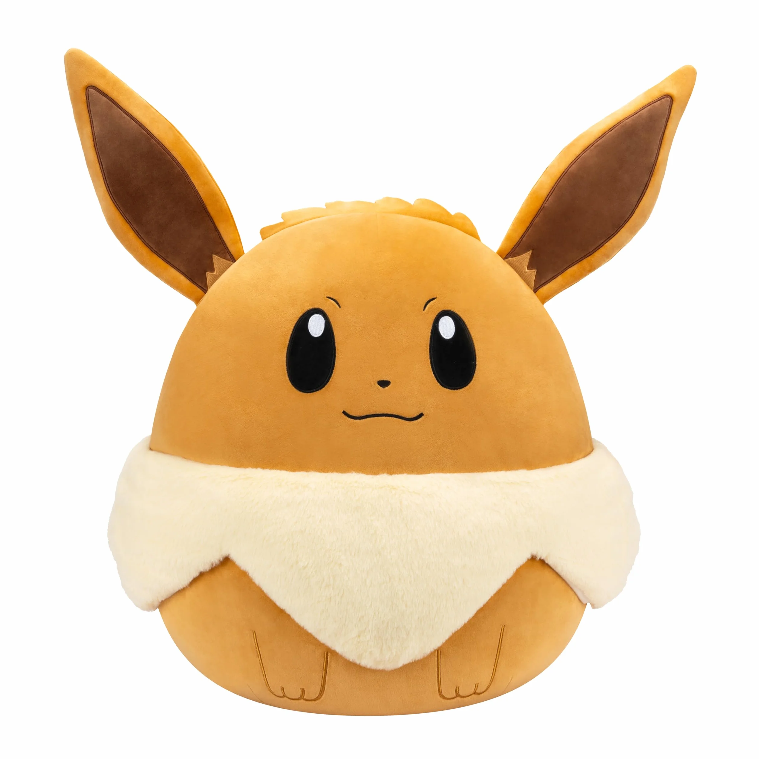 Pokemon Squishmallows - 50 cm Eevee - 20" inch brown/white stuffed plush toy - official Pokémon toy for children 2+ years.