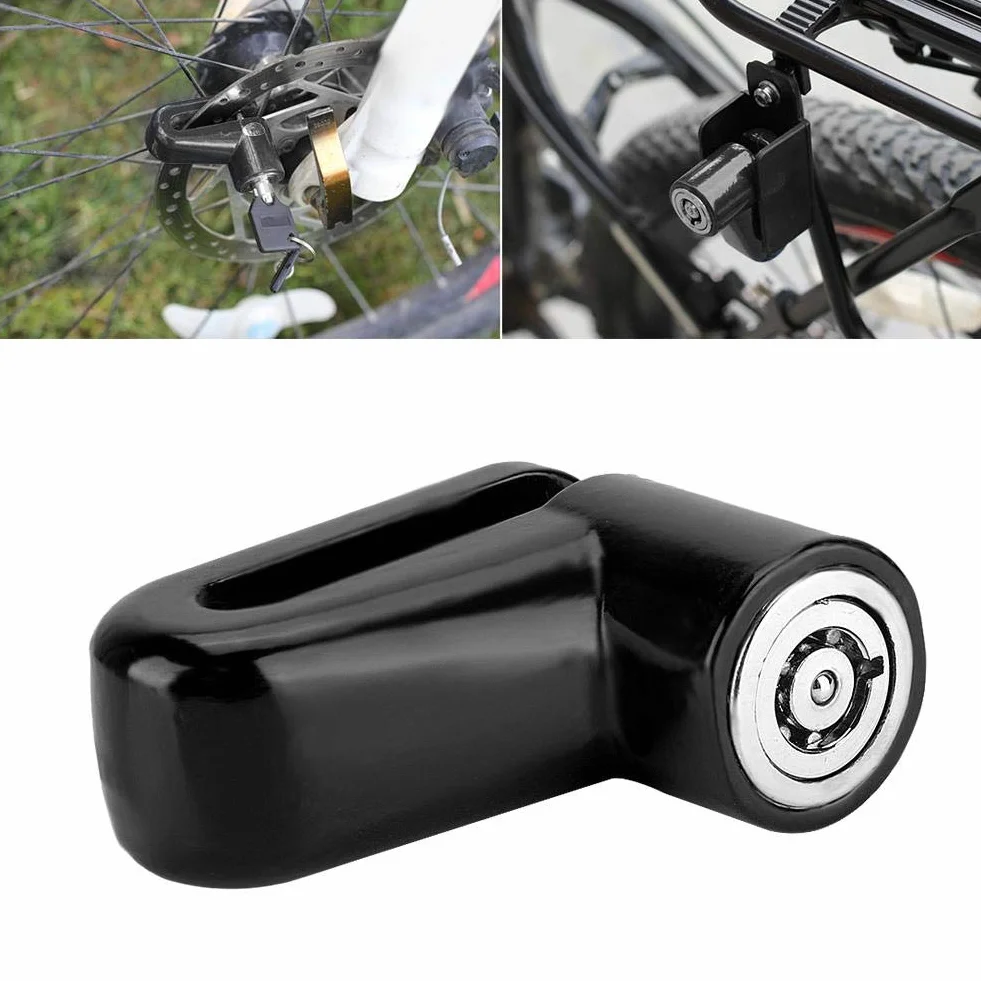 Zabezpieczająca blokada hamulca tarczowego, skuter motocykl motocykl urządzenie antykradzieżowe Heavy Duty rowerowy hamulec tarczowy blokada tarczy hamulcowej (czarny)