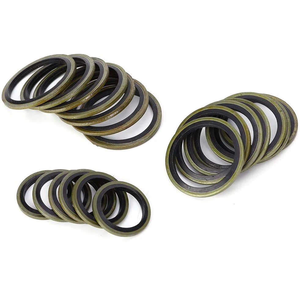 Uszczelka Korka Spustowego 240 Sztuk 6-30mm Metalowa Guma Zestaw Uszczelek