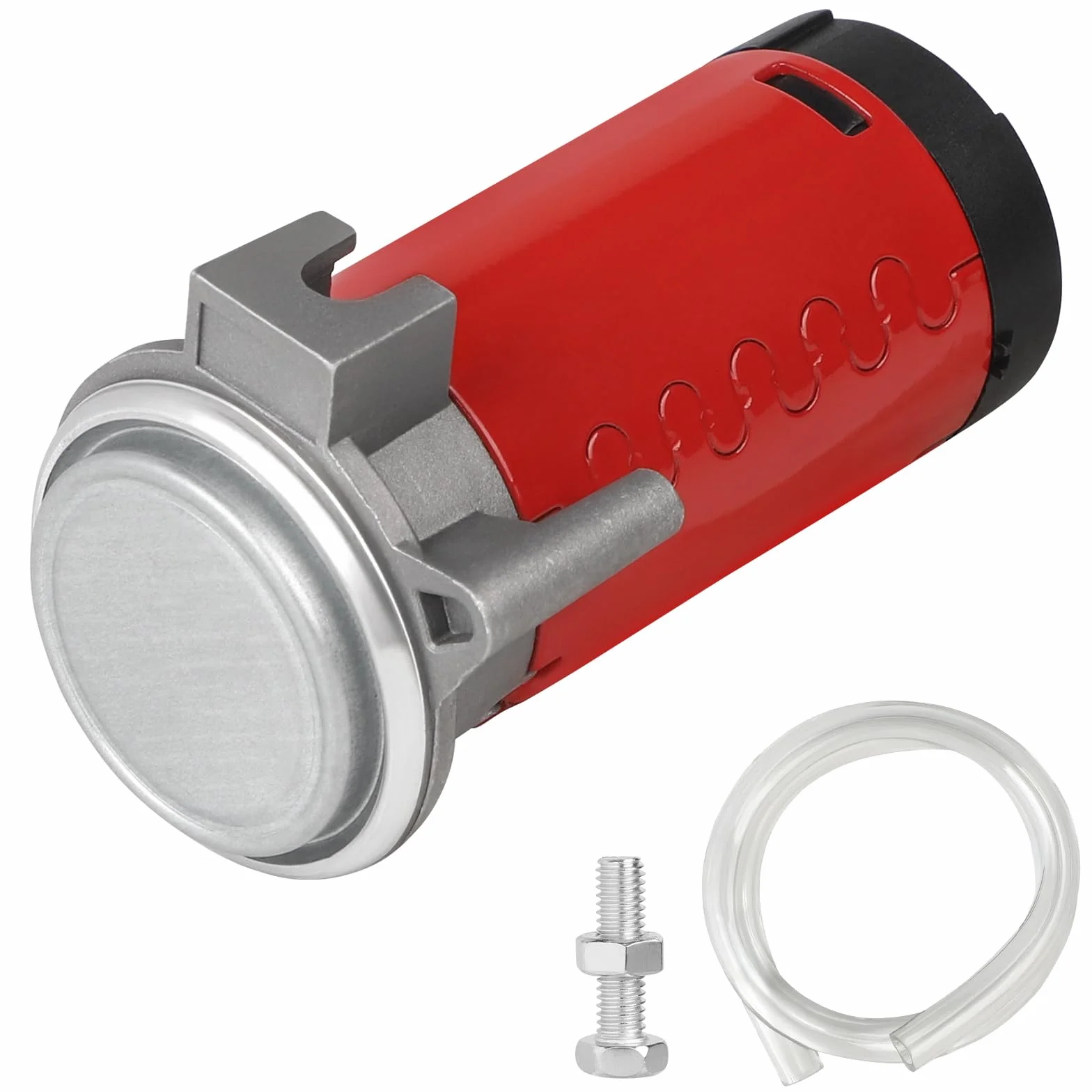 LALAGO 12V kompresor powietrza 150DB, uniwersalny klakson pneumatyczny do samochodu, mini zestaw pompy powietrza czerwony, kompresor do klaksona samochodowego z elektromagnesem do akcesoriów